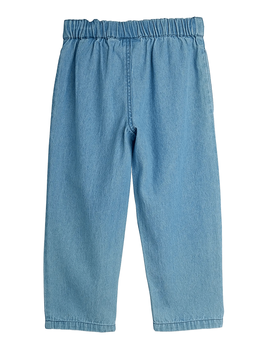 Mini Rodini - LW denim skunk sp woven trousers - loose jeans - blue - 1