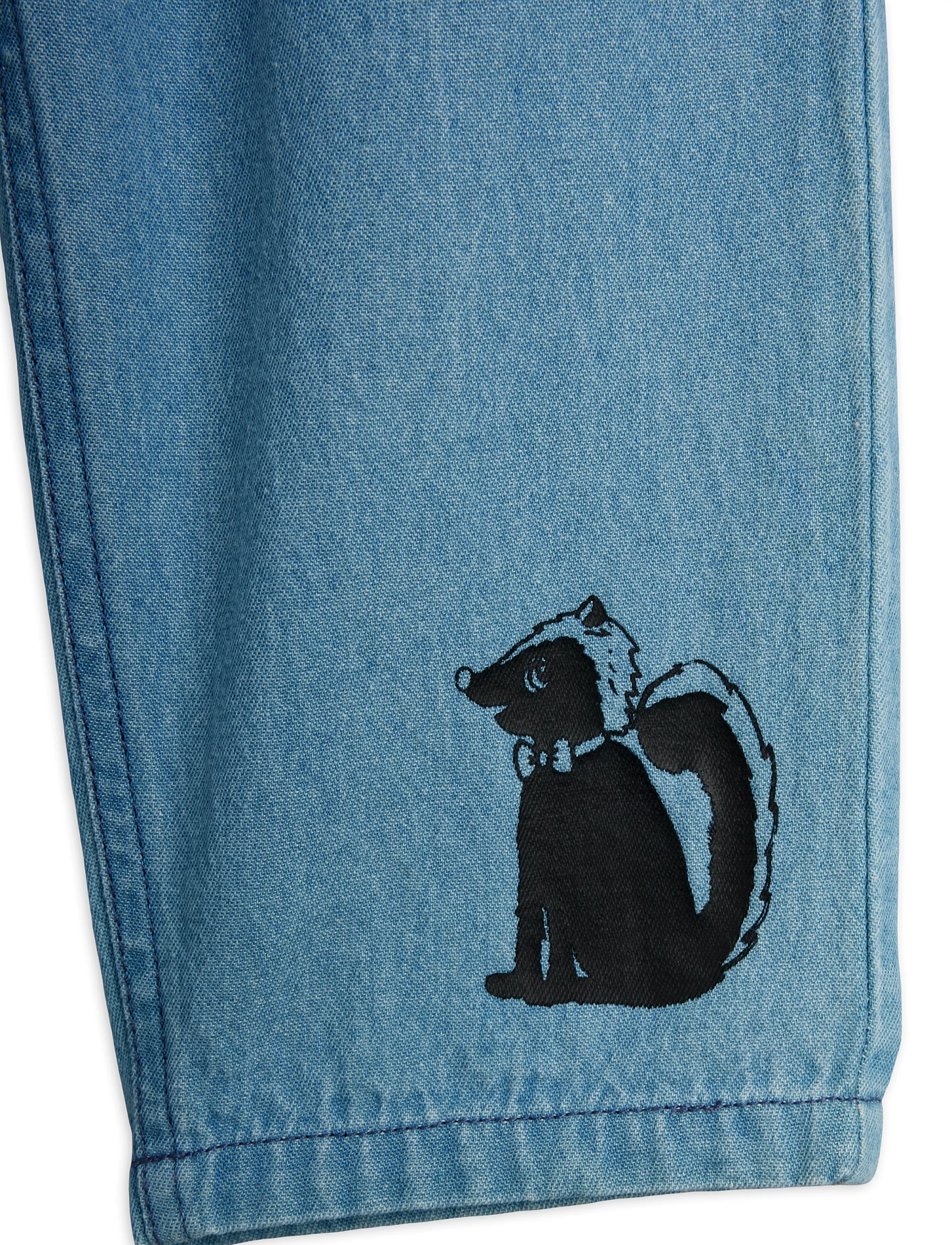 Mini Rodini - LW denim skunk sp woven trousers - blue - 2