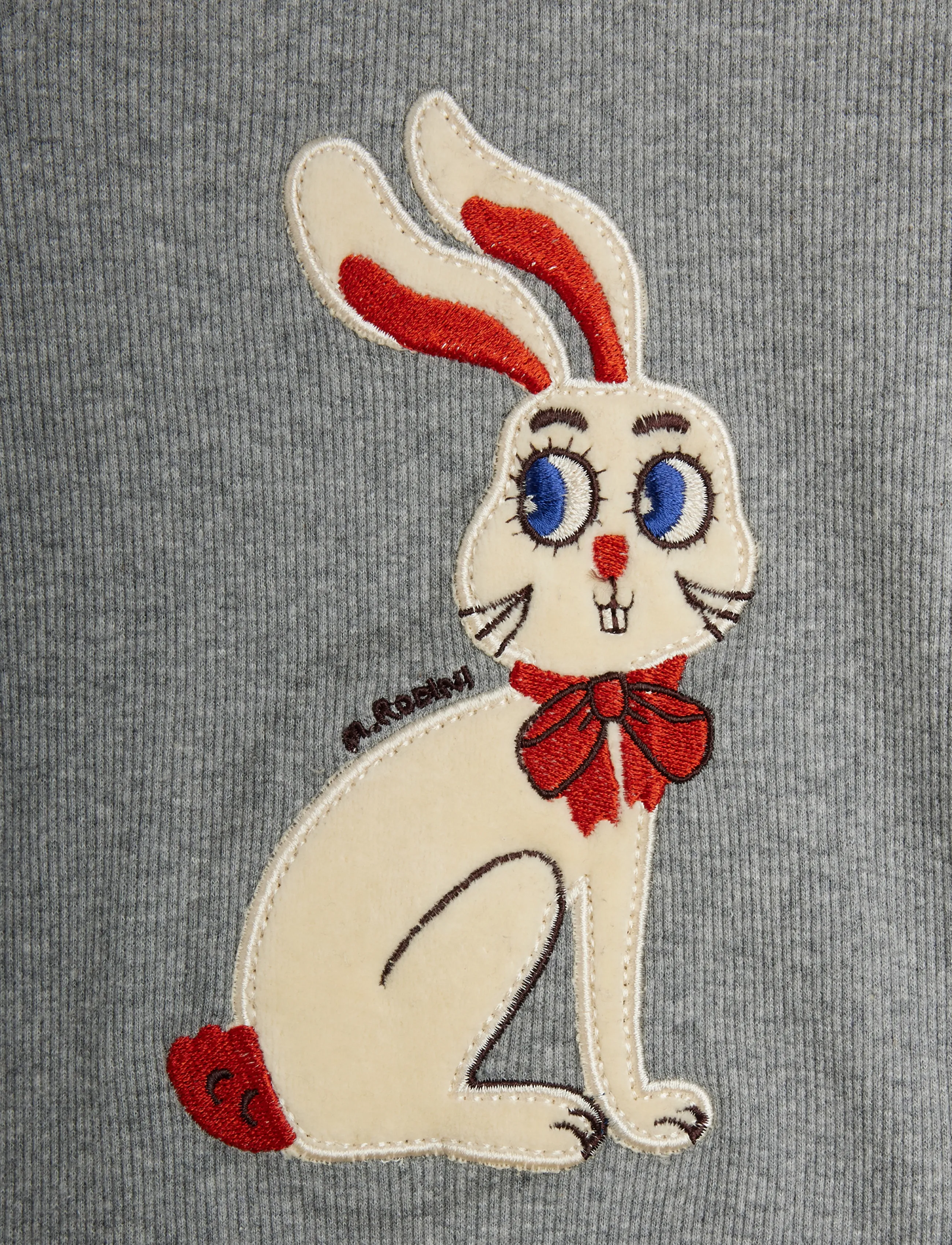 Mini Rodini - Rabbit application ls body - pikkade varrukatega bodid - grey melange - 2