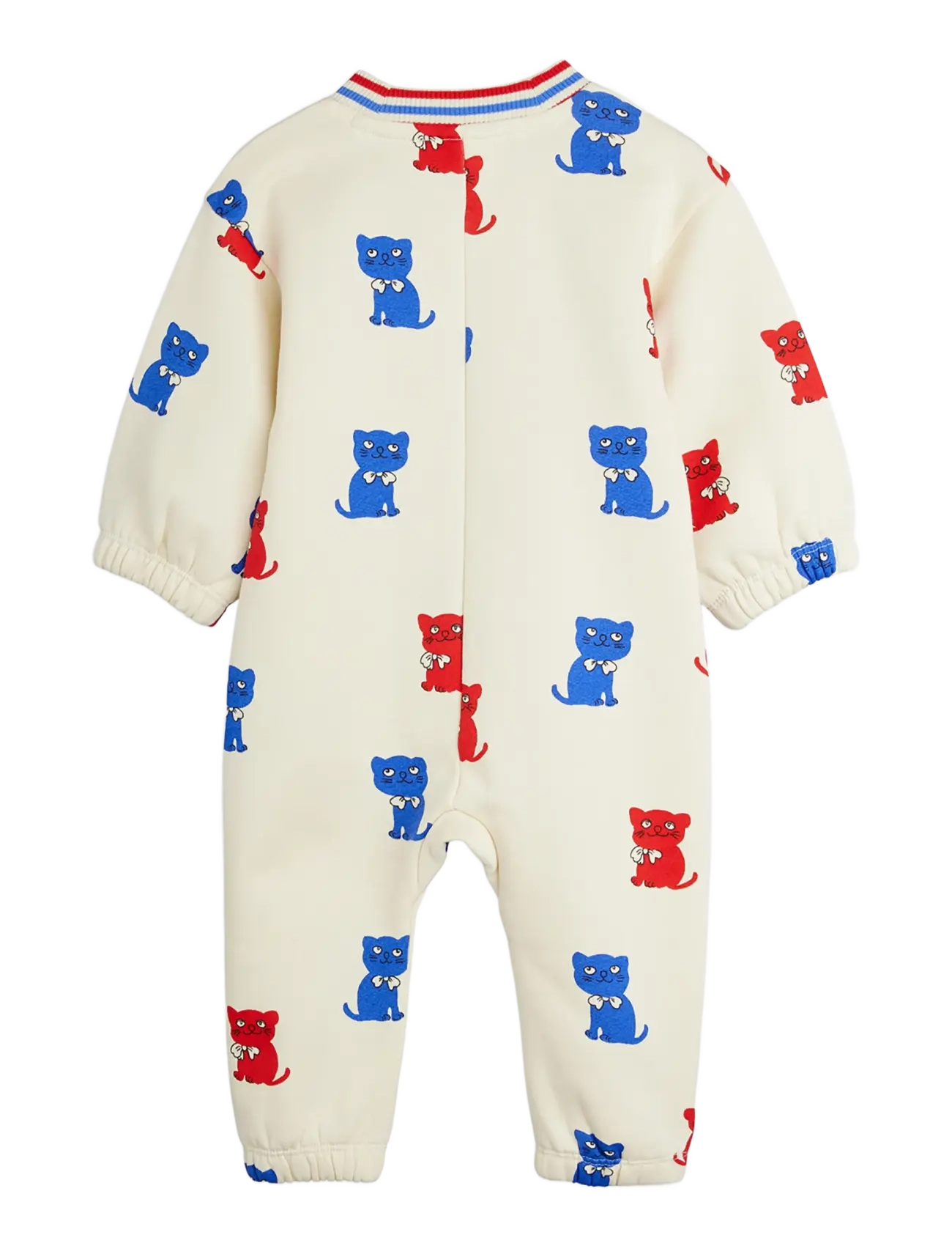 Mini Rodini - Kittens aop baby onesie - off-white - 1