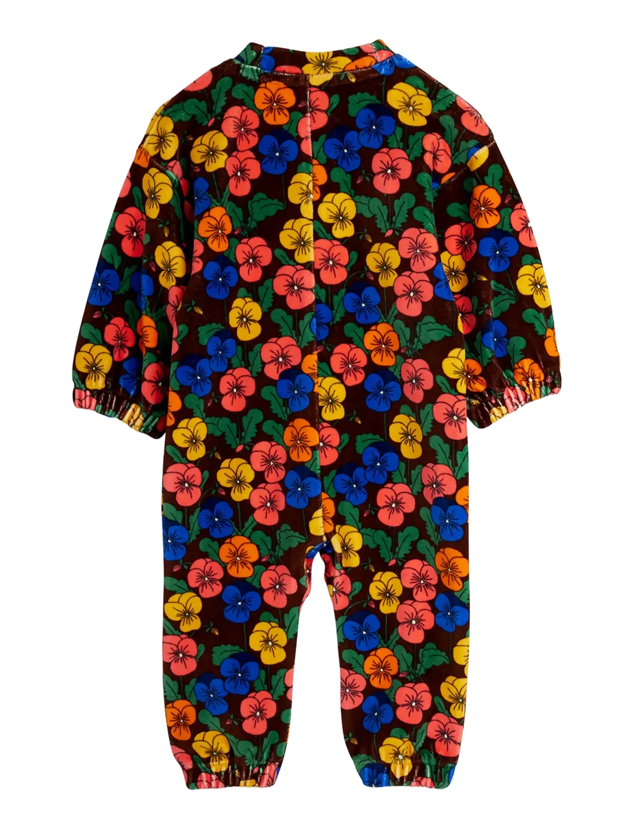 Mini Rodini - Violas aop velour onesie - multi - 1