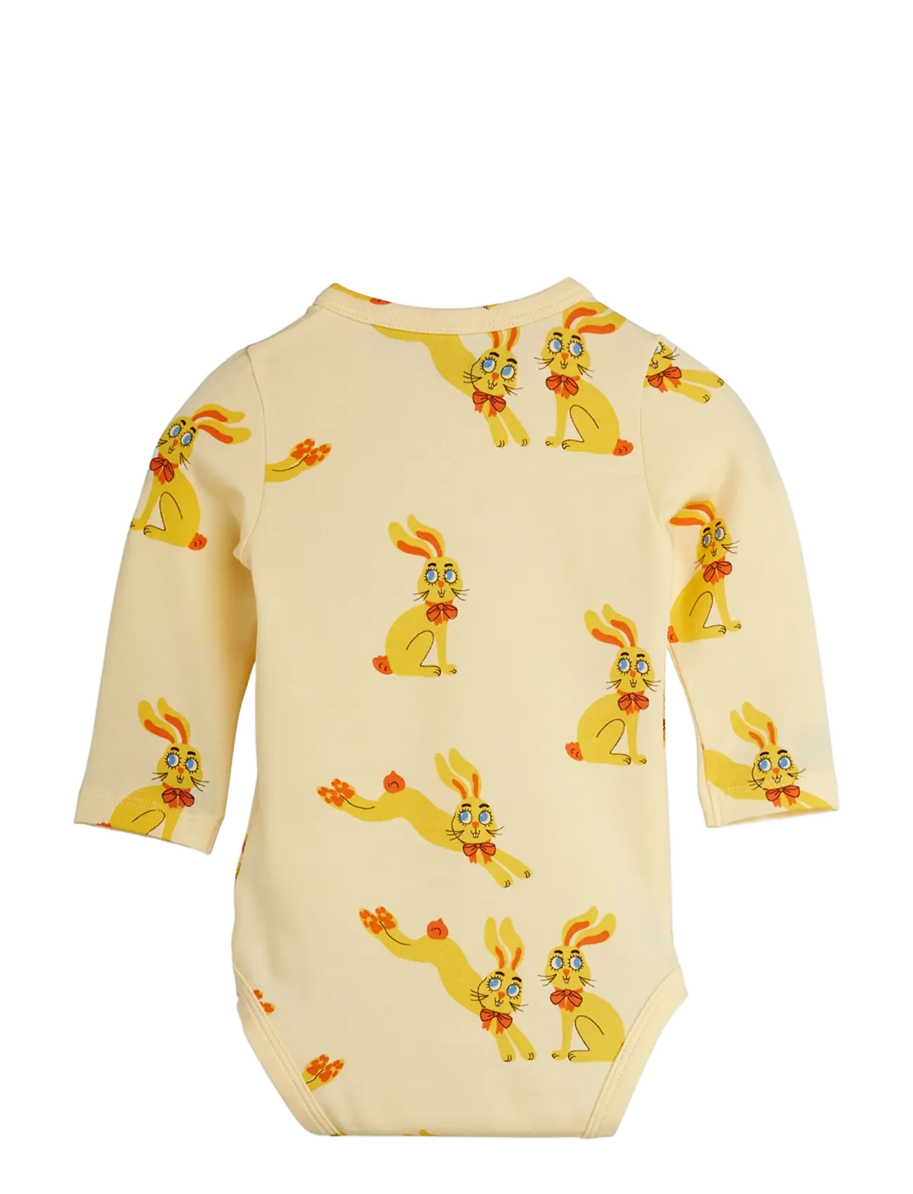 Mini Rodini - Rabbits aop ls body - pikkade varrukatega bodid - yellow - 1