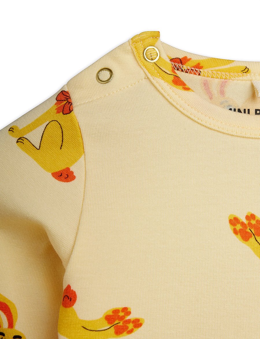Mini Rodini - Rabbits aop ls body - pikkade varrukatega bodid - yellow - 2