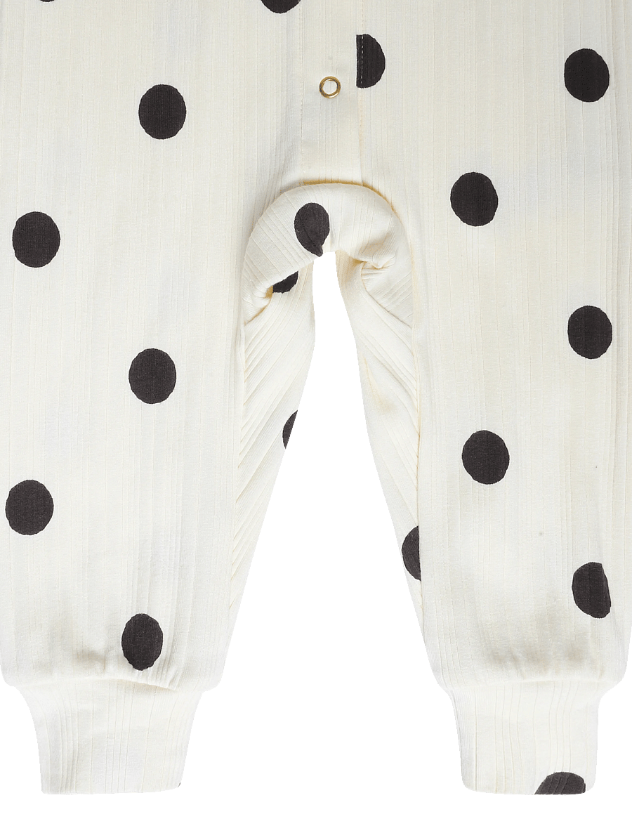 Mini Rodini - Dots aop dog jumpsuit - buksedragter - off-white - 3