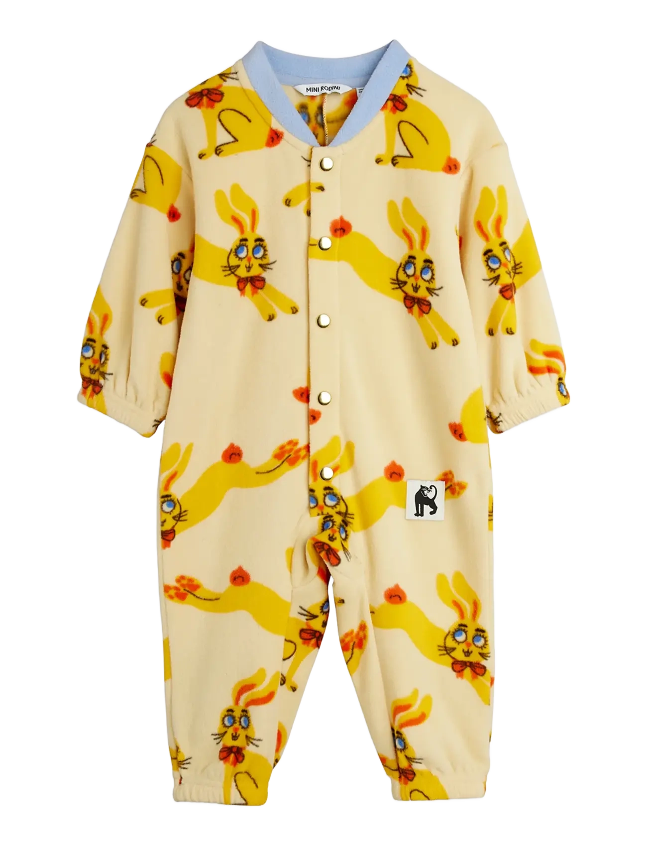 Mini Rodini Rabbits aop fleece onesie - New Arrivals - YELLOW / yellow