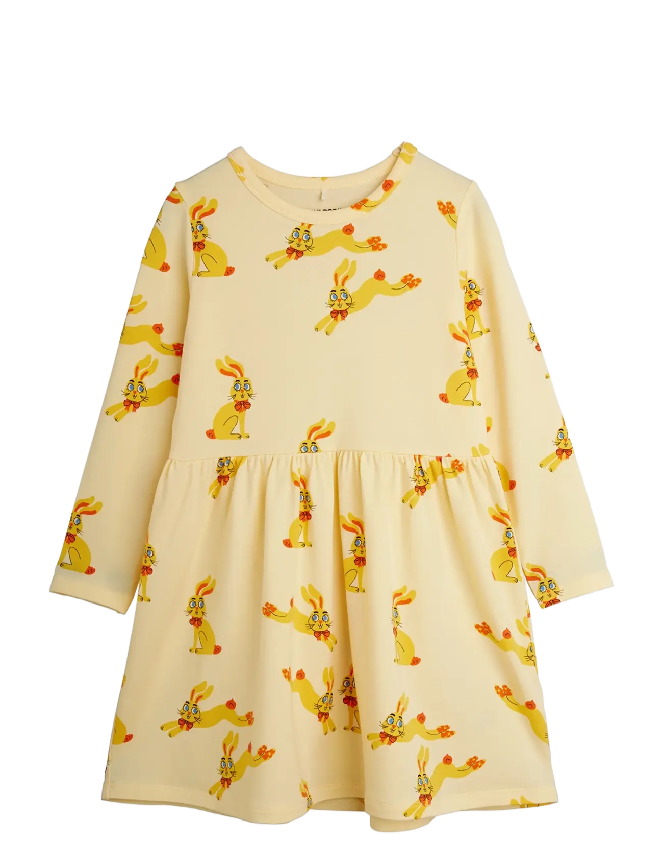 Mini Rodini Rabbits aop ls dress - New Arrivals - YELLOW / yellow
