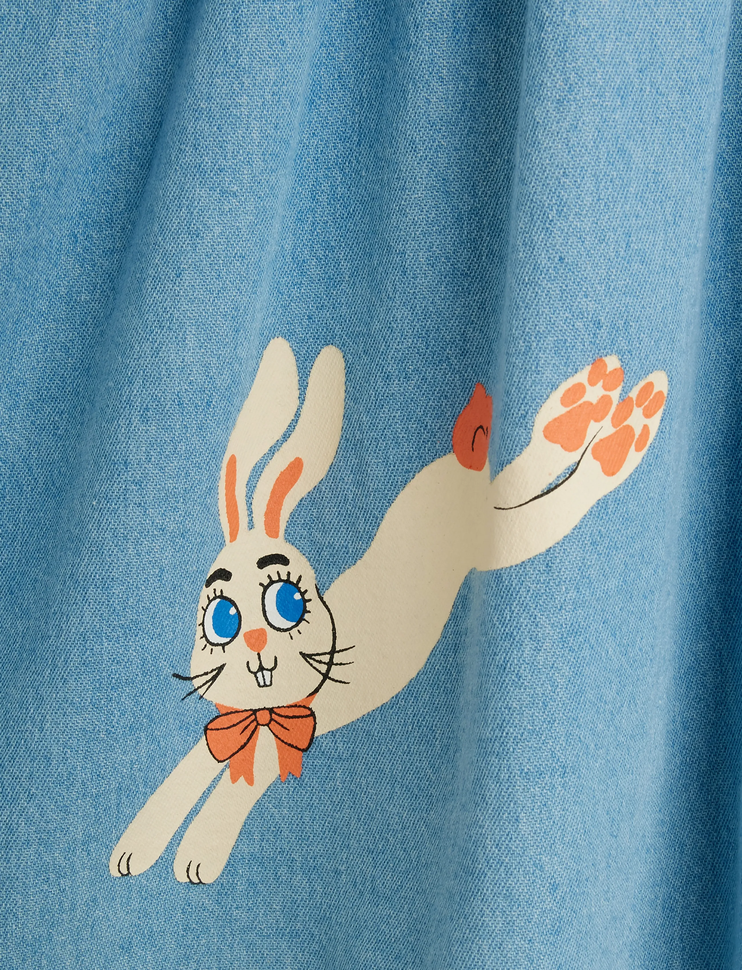 Mini Rodini - LW denim rabbit sp woven dress - blue - 3