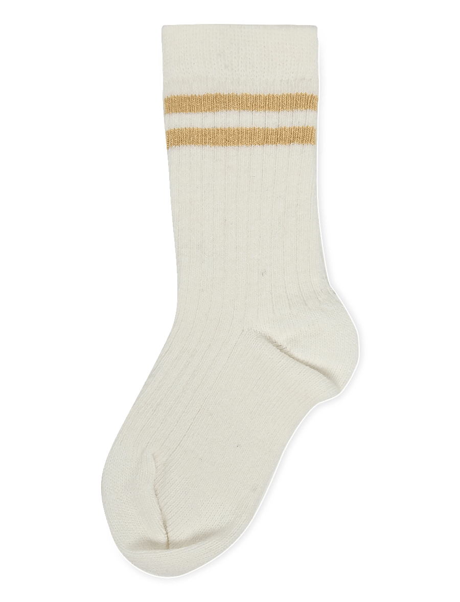 Mini Rodini - Wool rib 1-pack socks - baby socks - off-white - 0
