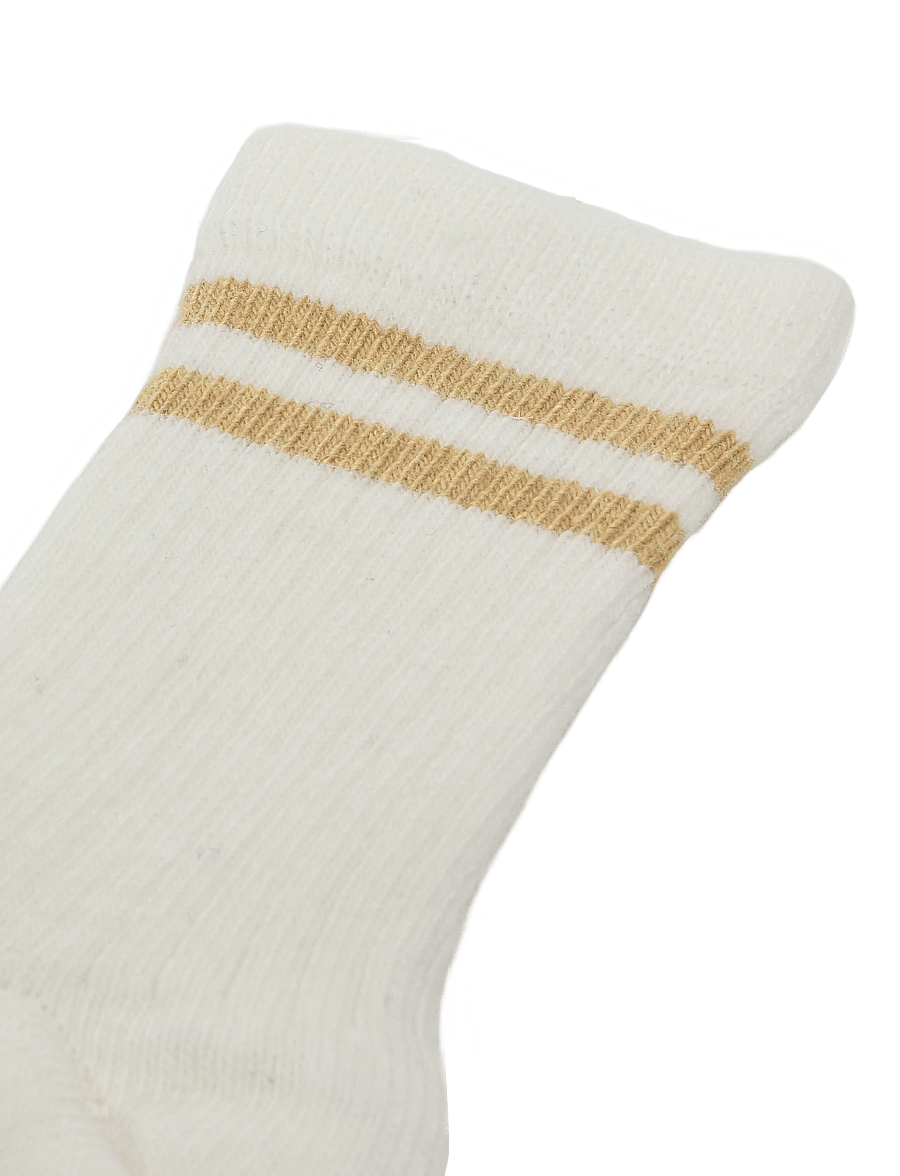 Mini Rodini - Wool rib 1-pack socks - baby socks - off-white - 2