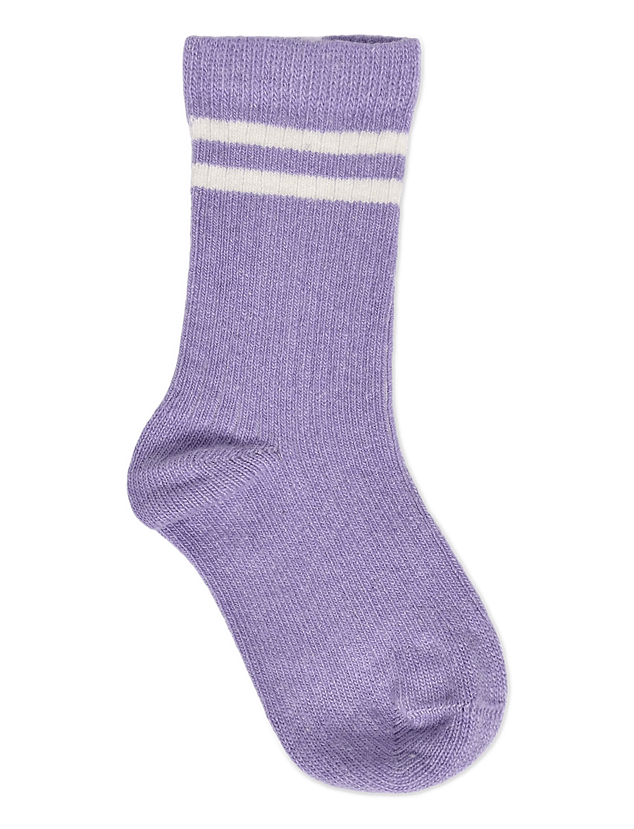 Mini Rodini - Wool rib 1-pack socks - babysokker - purple - 1