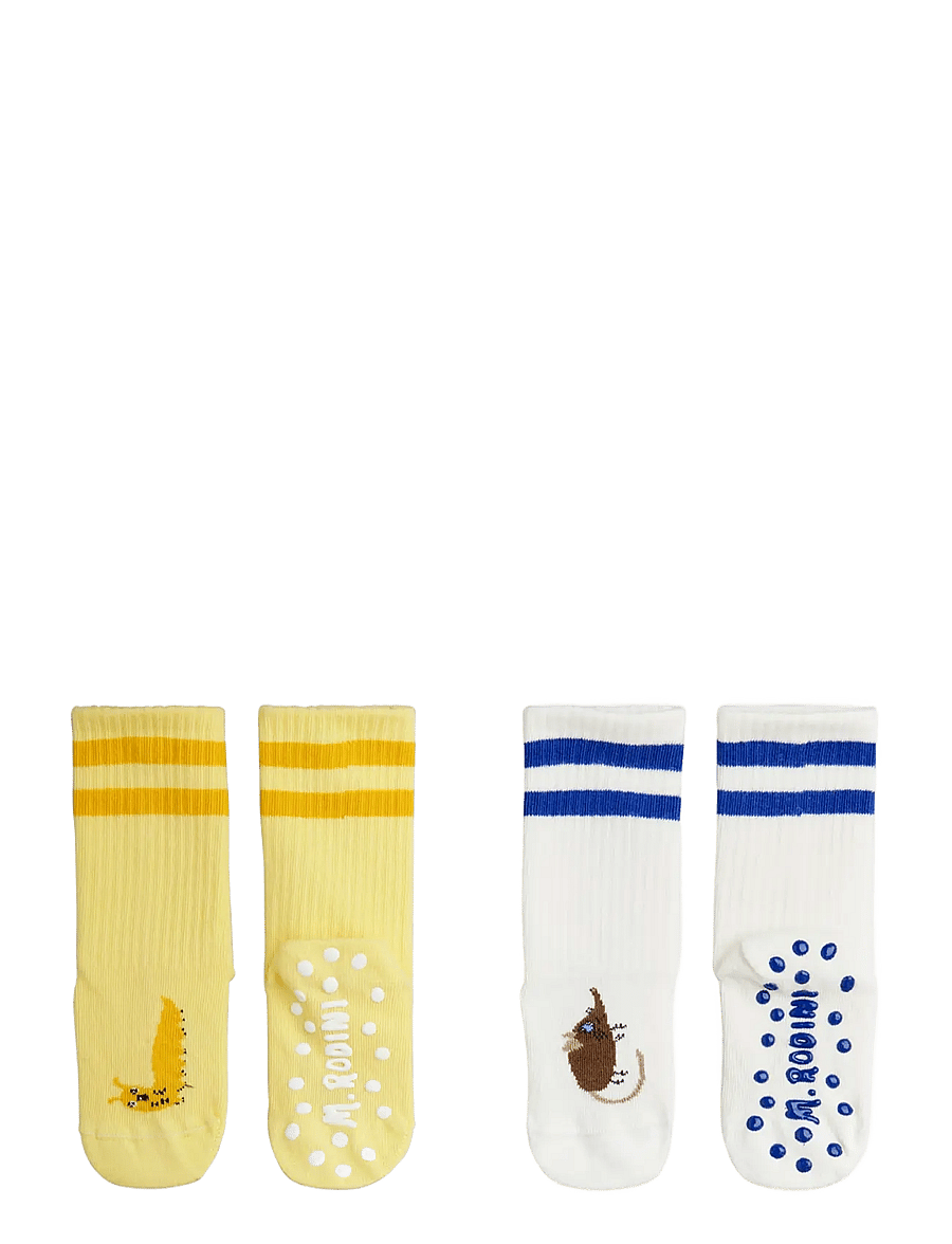 Mini Rodini - Velvet worm 2-pack anti-slip socks - baby-socken - multi - 1