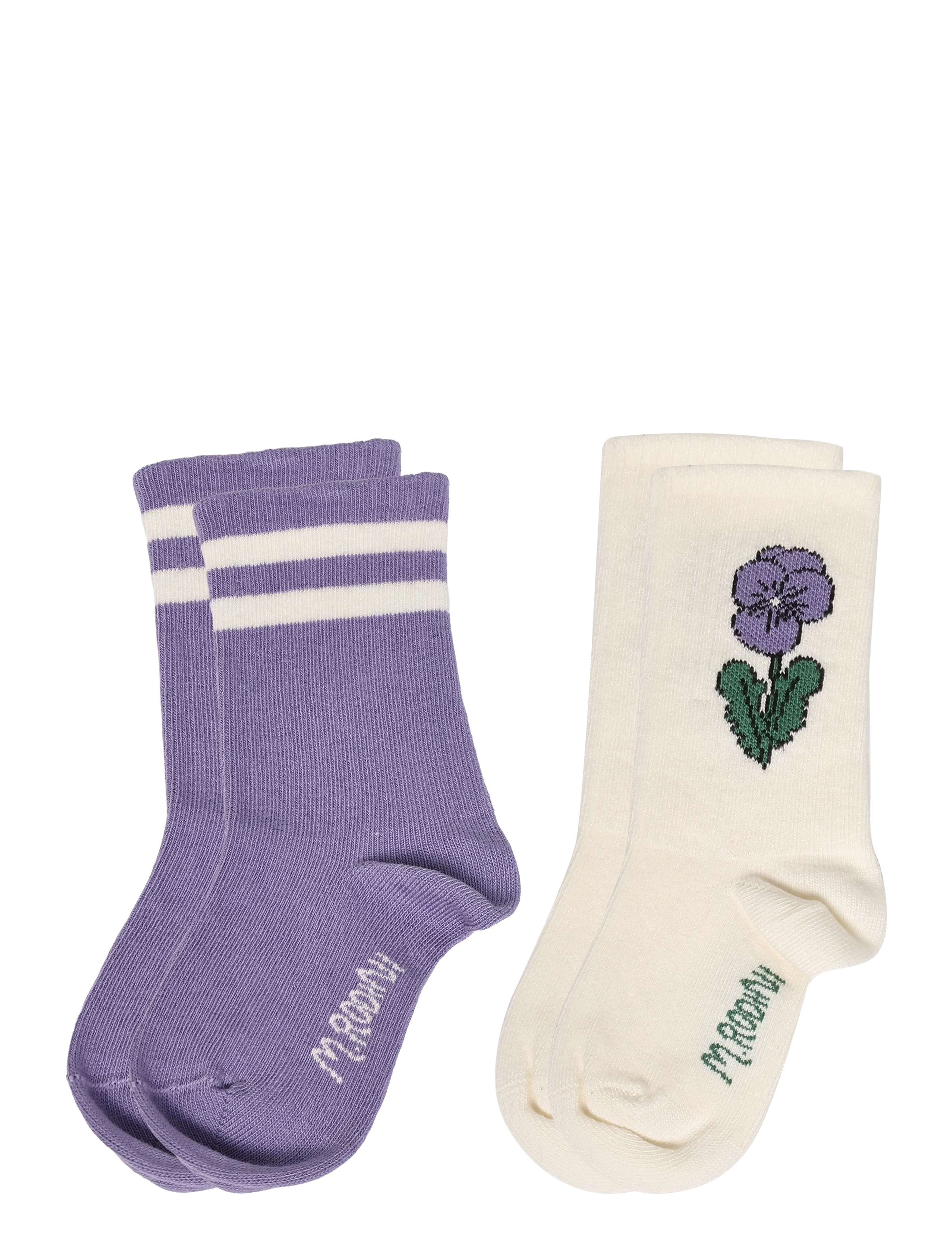 Mini Rodini Viola stripe 2-pack socks - Riided - MULTI / multi