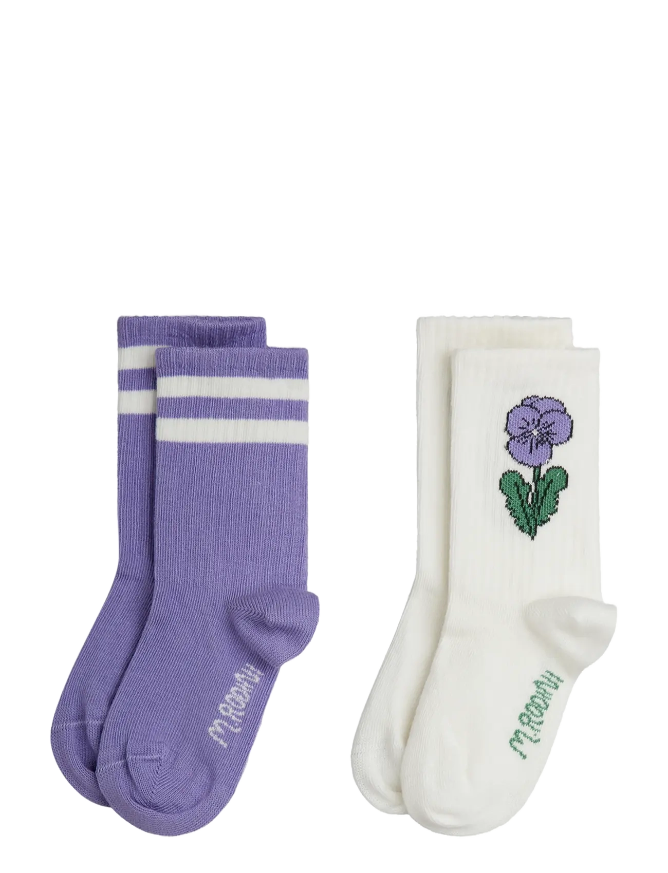 Mini Rodini Viola stripe 2-pack socks - Strømper - MULTI / multi