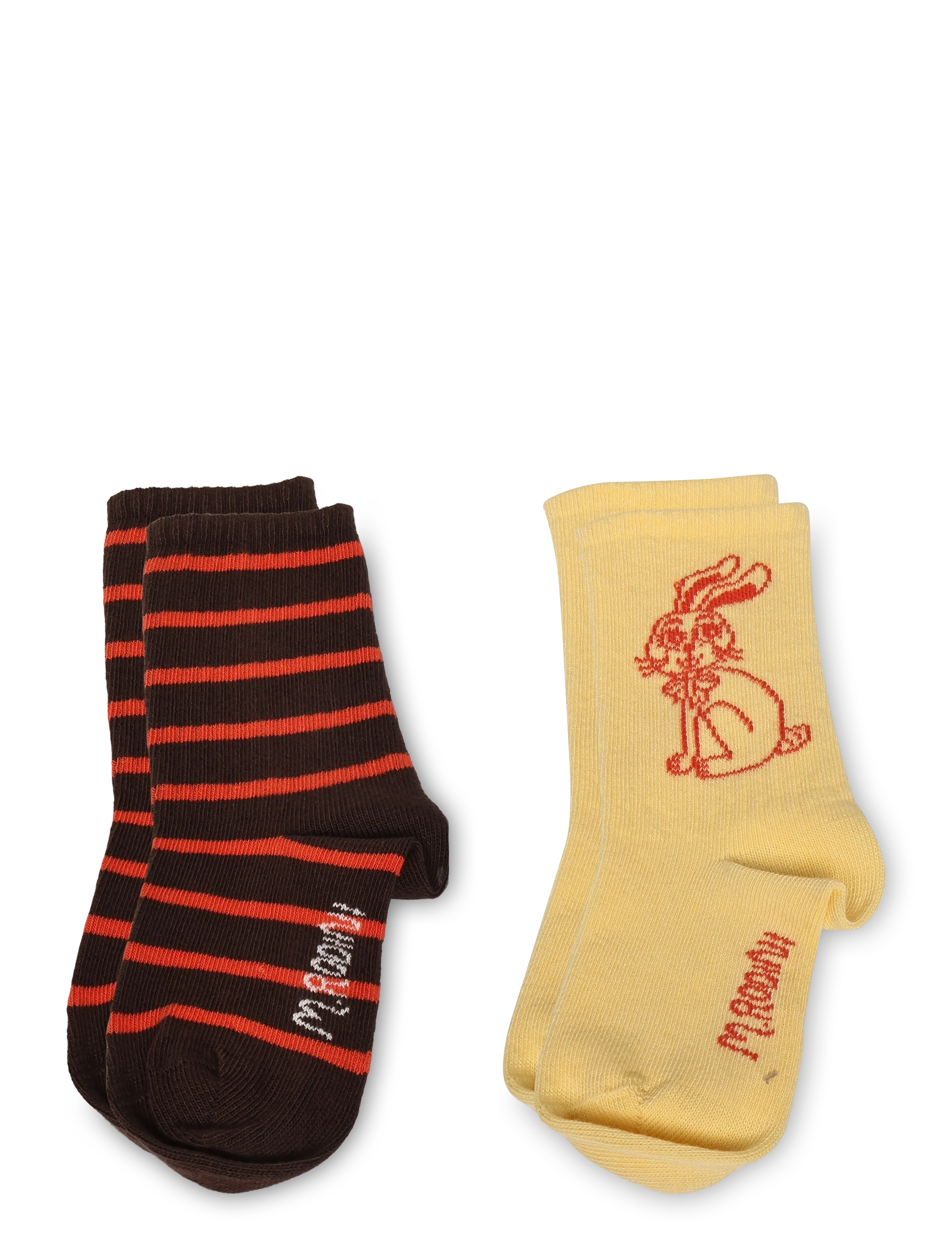 Mini Rodini Rabbit 2-Pack Socks, Børn, Kanin 2-Pak Strømper, Multi/mønstret, Str: 28/31