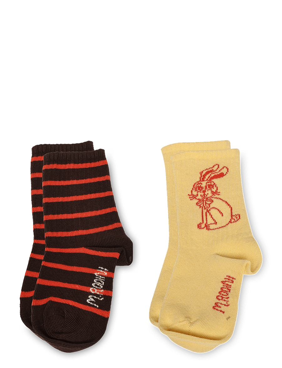 Mini Rodini - Rabbit 2-pack socks - beebisokid - multi - 0