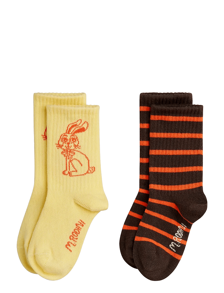 Mini Rodini - Rabbit 2-pack socks - beebisokid - multi - 0