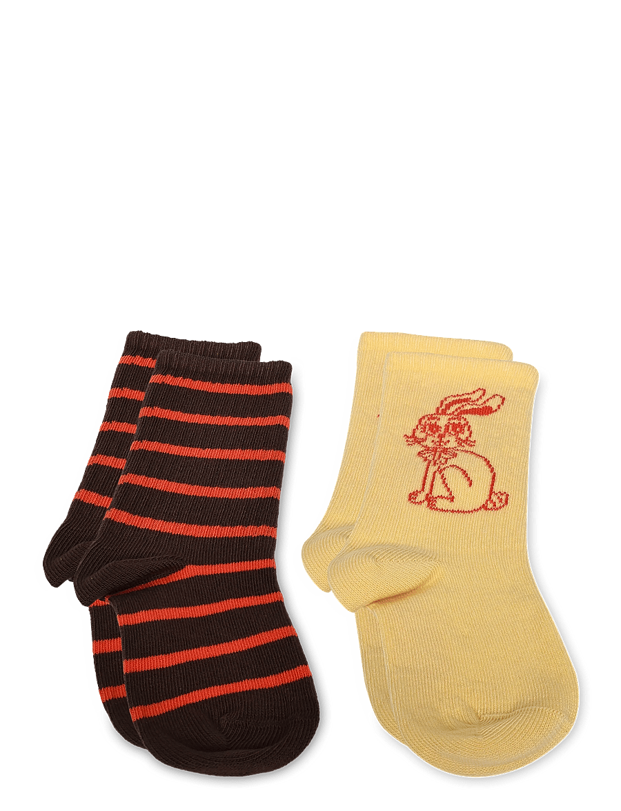 Mini Rodini - Rabbit 2-pack socks - beebisokid - multi - 1