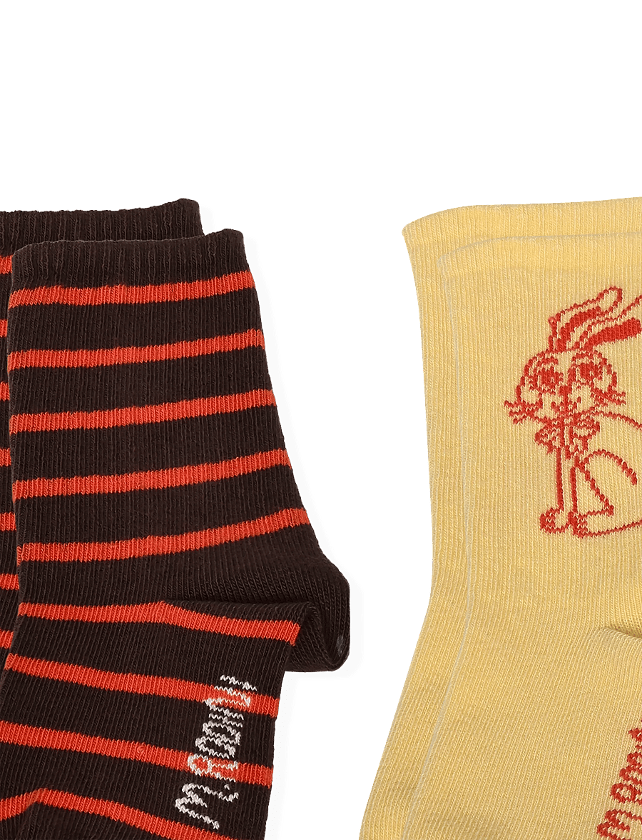 Mini Rodini - Rabbit 2-pack socks - beebisokid - multi - 2