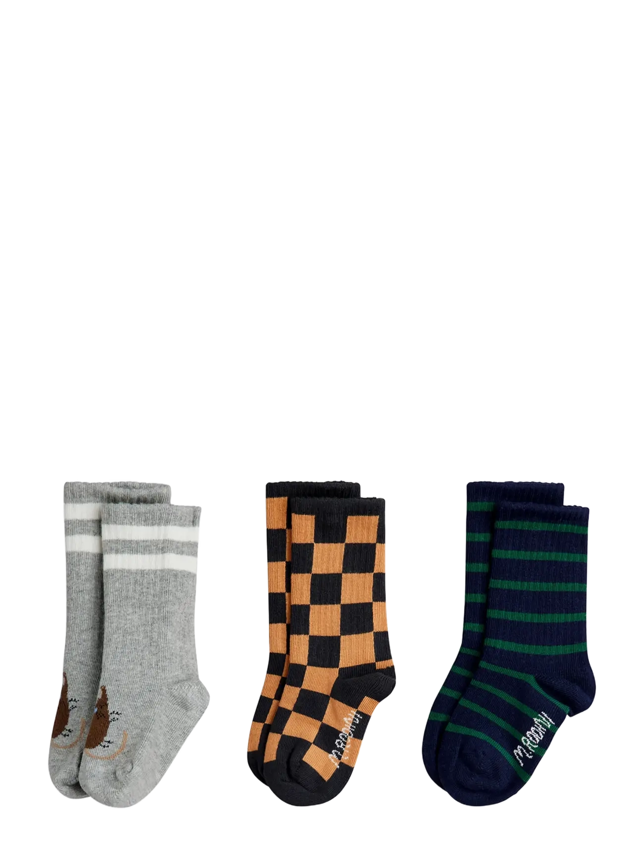 Mini Rodini Chess check 3-pack socks - Strømper - MULTI / multi