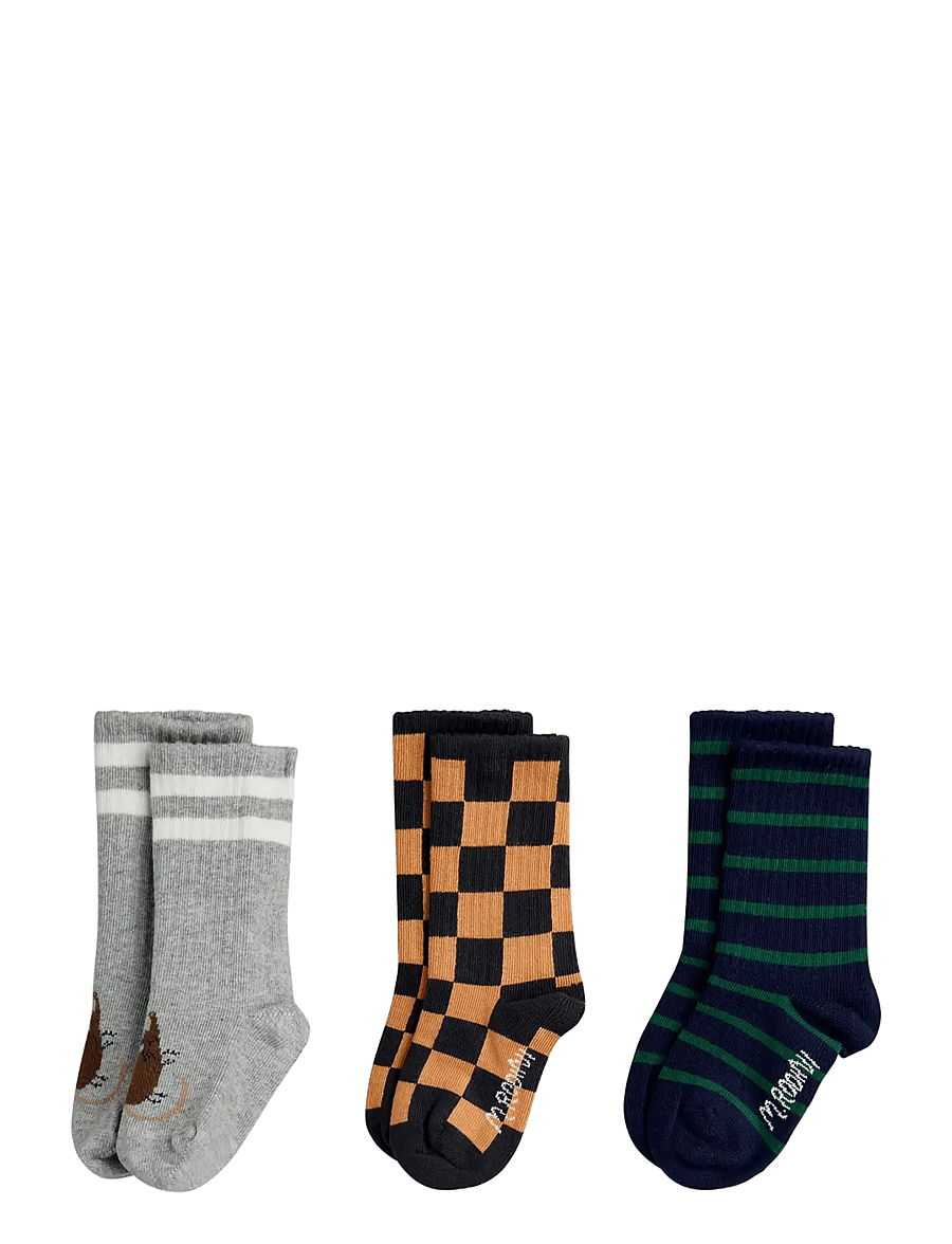 Mini Rodini - Chess check 3-pack socks - beebisokid - multi - 0