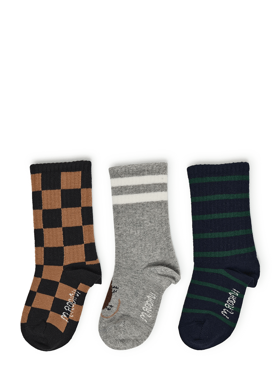 Mini Rodini - Chess check 3-pack socks - chaussettes pour bébé - multi - 0