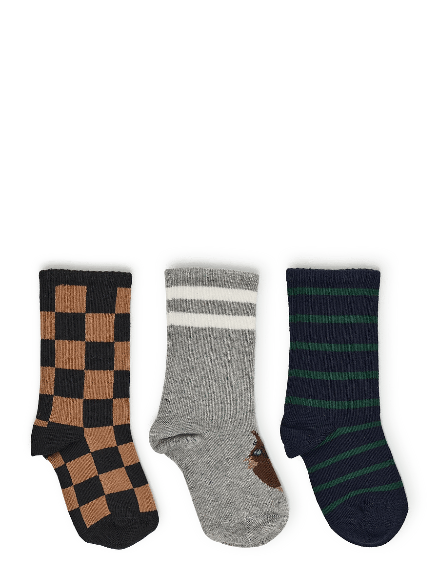 Mini Rodini - Chess check 3-pack socks - chaussettes pour bébé - multi - 1