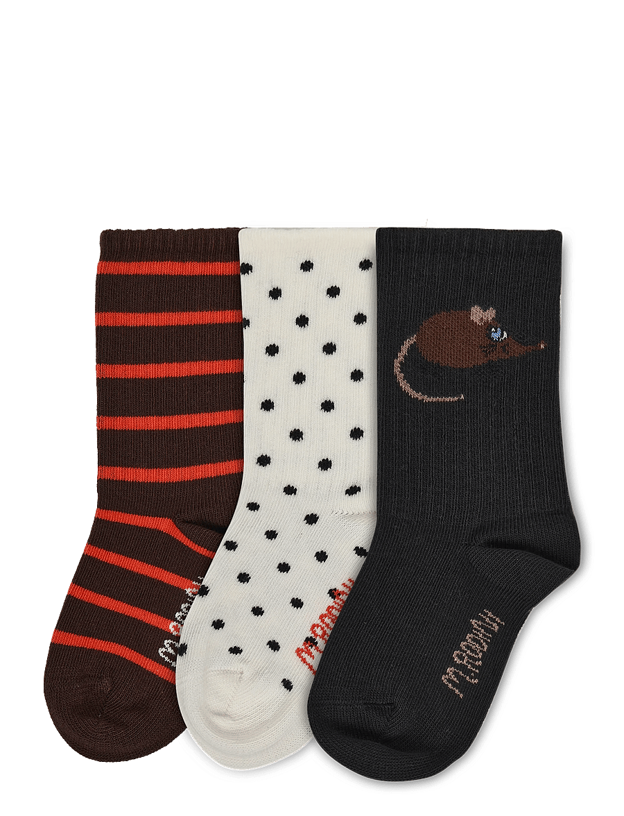 Mini Rodini - Elephant shrew 3-pack socks - strümpfe - multi - 0