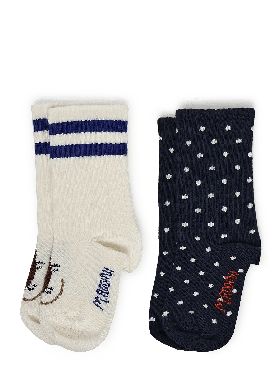 Mini Rodini - Elephant shrew 2-pack socks - babysokker - multi - 0