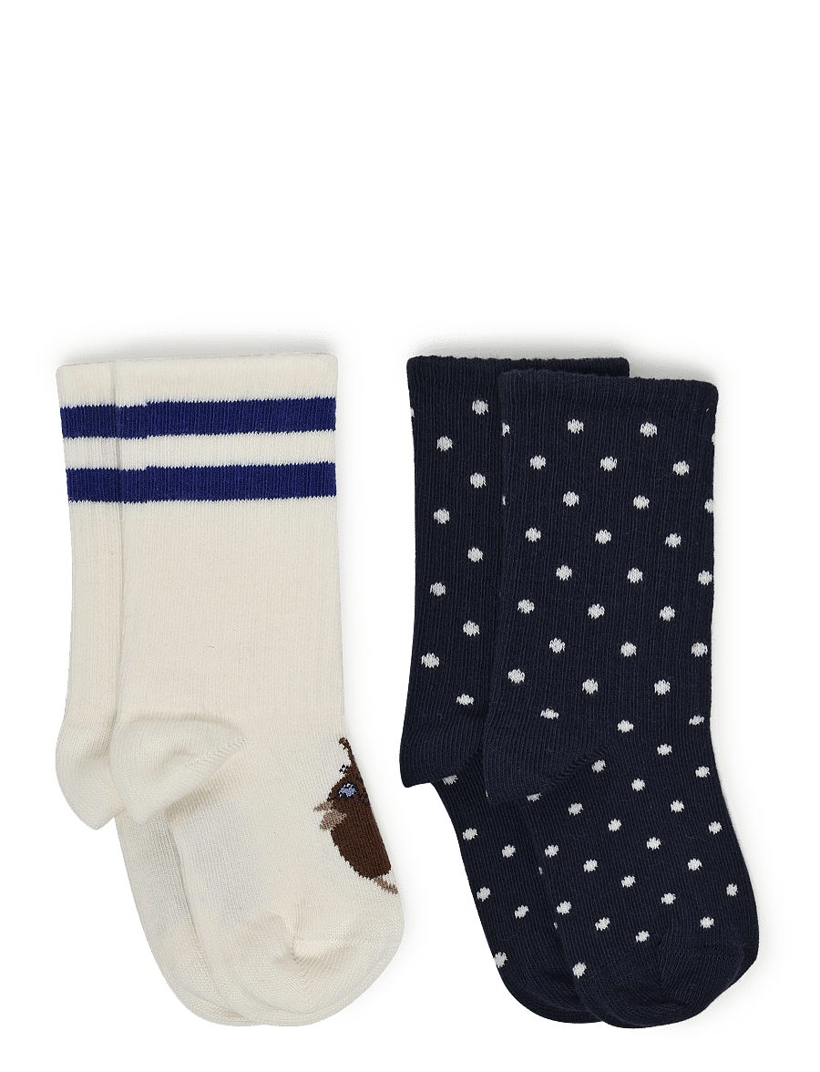 Mini Rodini - Elephant shrew 2-pack socks - babysokker - multi - 1
