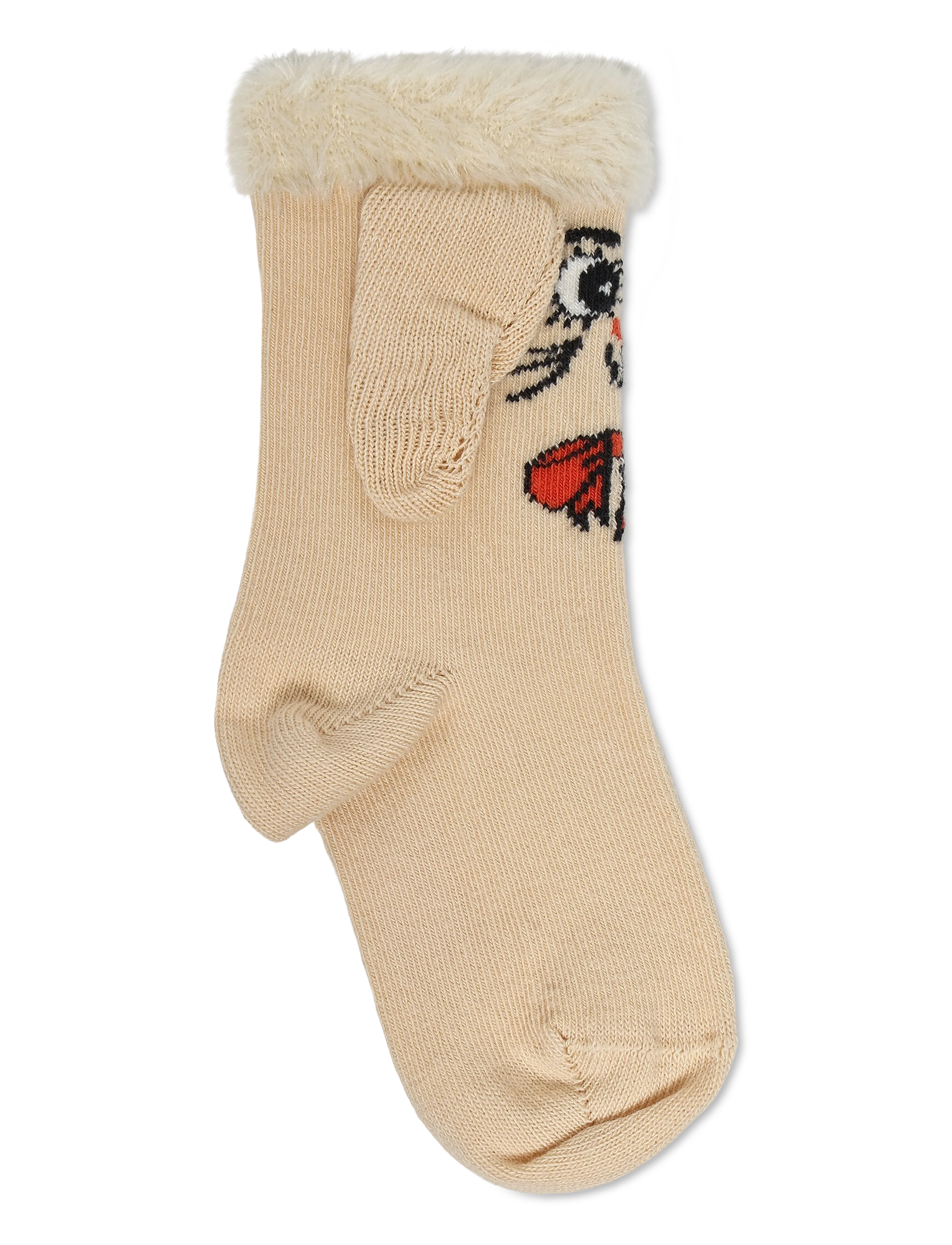 Mini Rodini - Rabbit 1-pack ear socks - baby-socken - off-white - 1