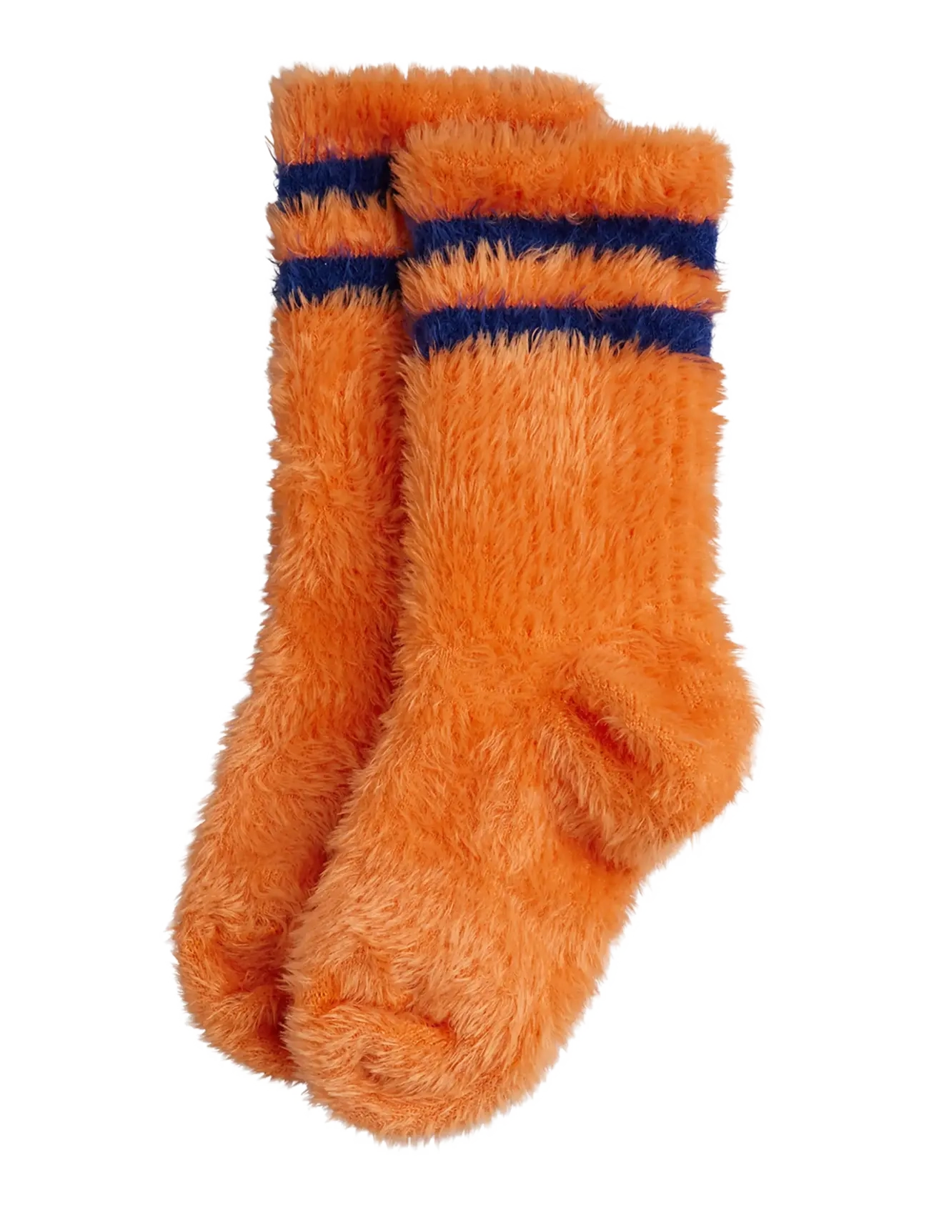 Mini Rodini Stripe fluffy 1-pack socks - Imik  44-92 - ORANGE / orange