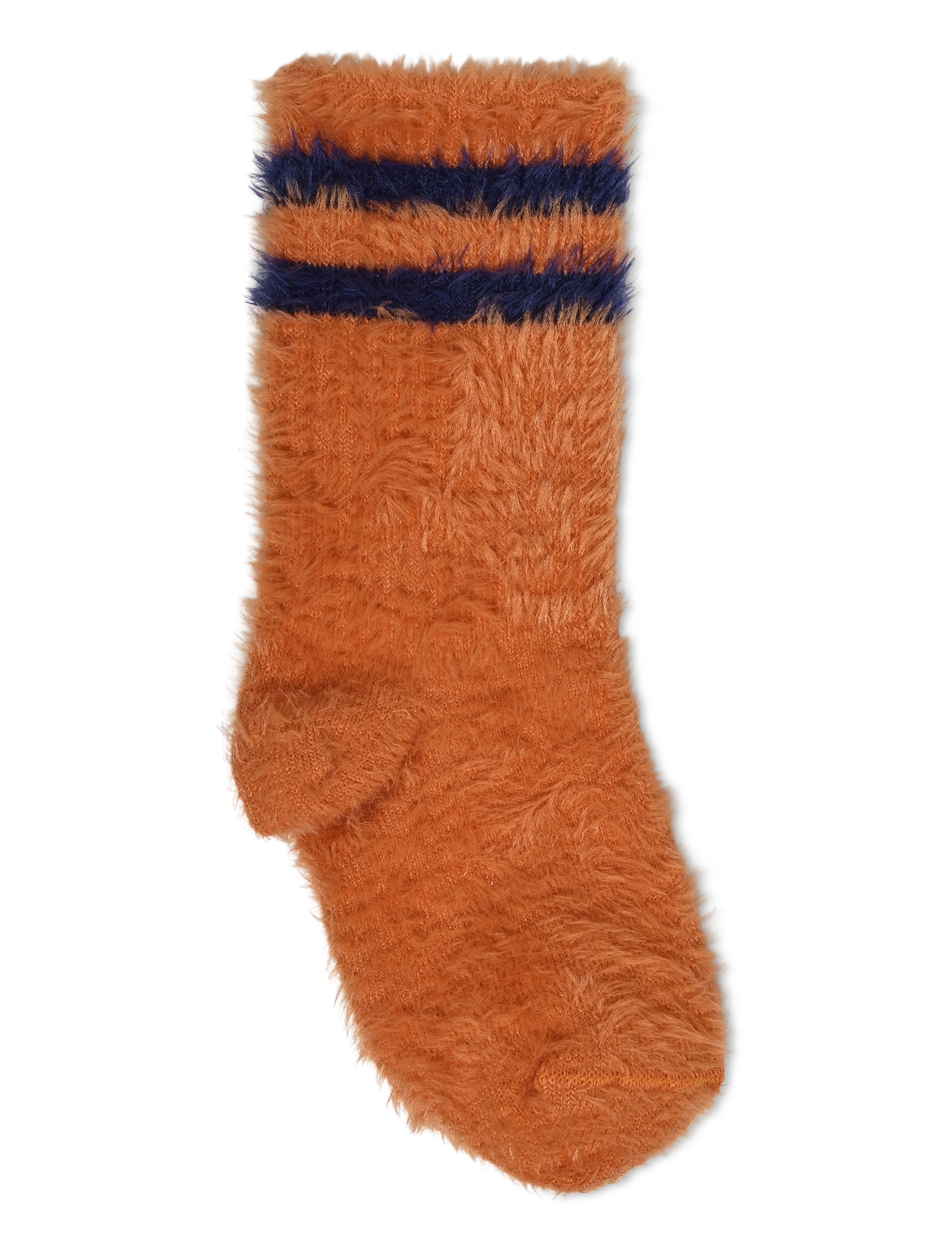 Mini Rodini - Stripe fluffy 1-pack socks - beebisokid - orange - 1