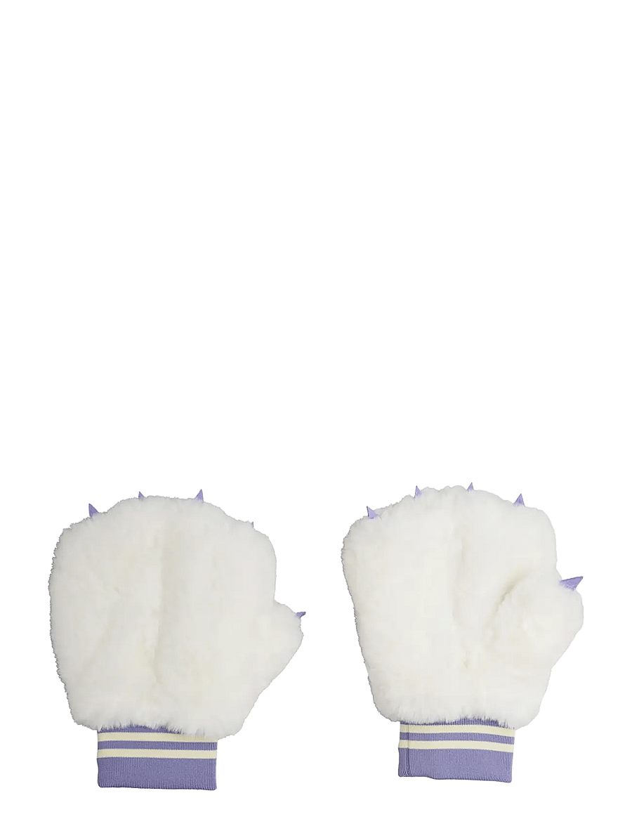 Mini Rodini - Faux fur mittens - handskar - off-white - 0