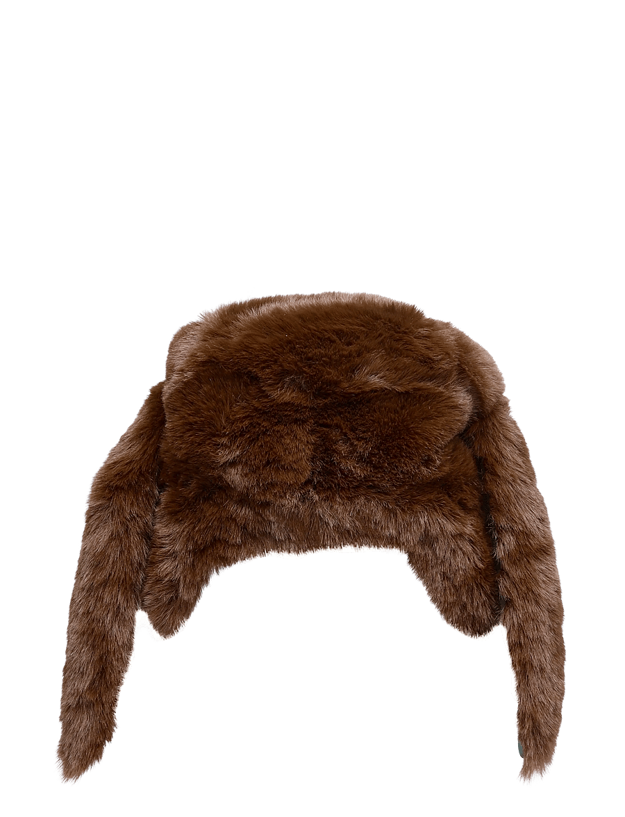 Mini Rodini - Rabbit ear faux fur cap - vintermössor - brown - 1