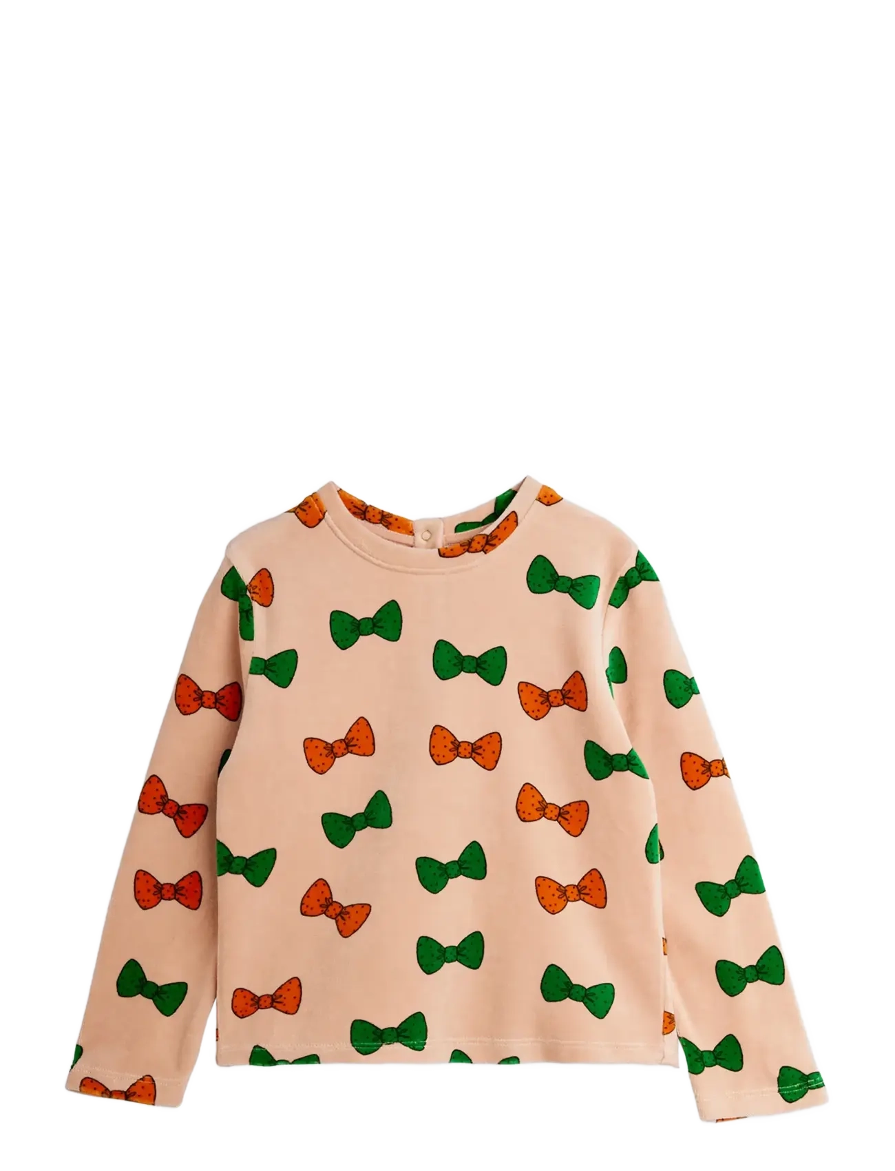 Mini Rodini Bows aop velour top - Oberteile & T-Shirts - PINK / pink/rose