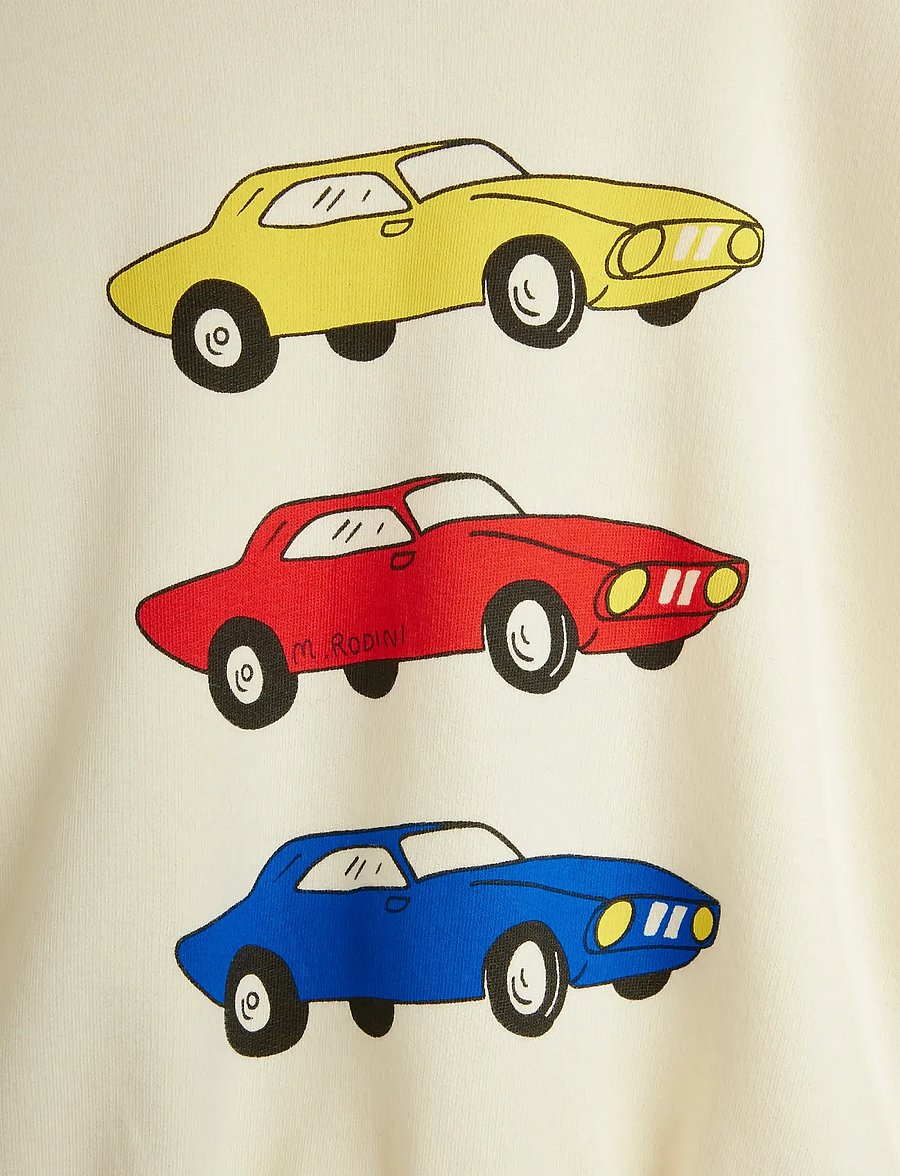 Mini Rodini - Cars sp sweatshirt - sweatshirts - white - 3