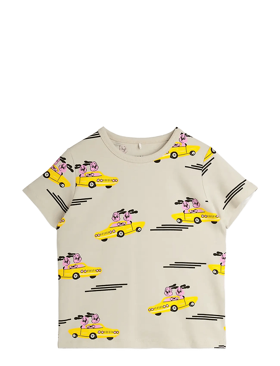Mini Rodini - Racing rabbits aop ss tee - kurzärmelige - grey - 0