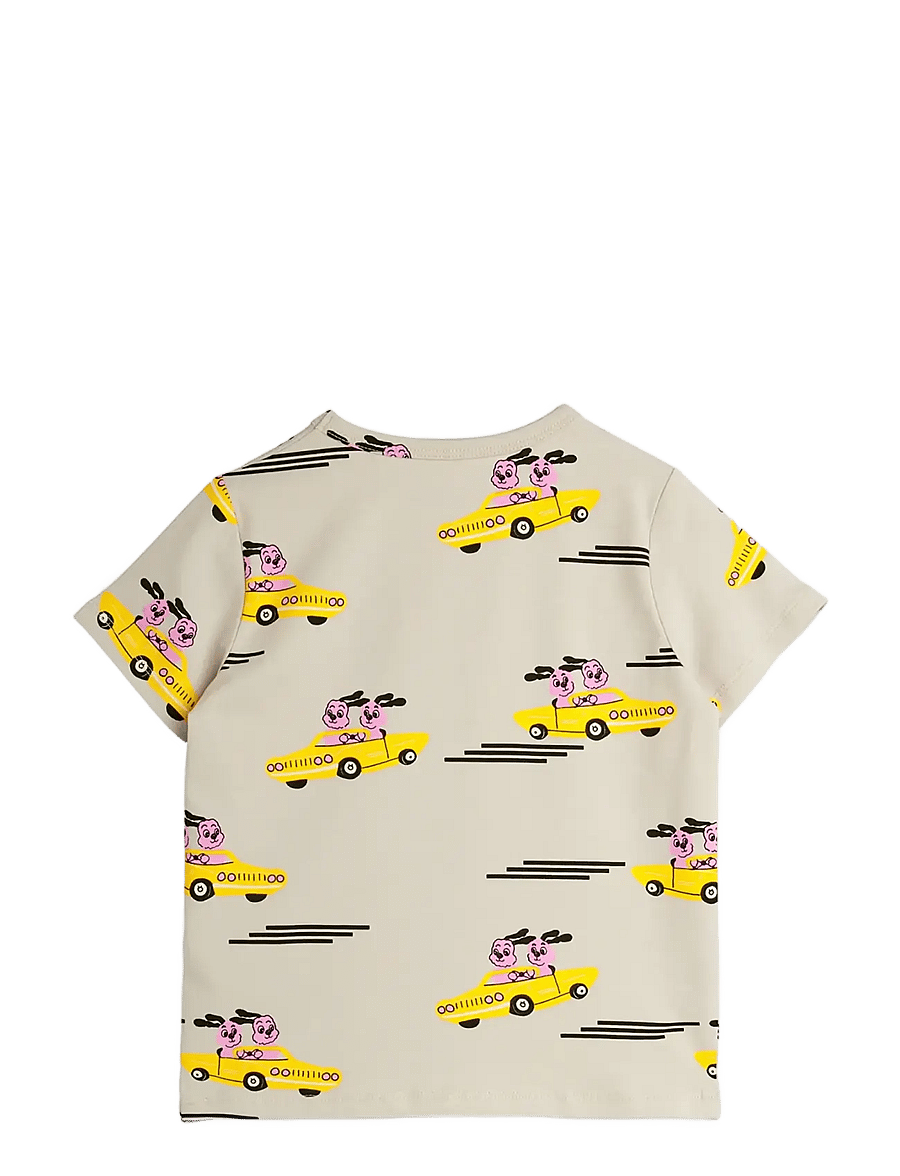 Mini Rodini - Racing rabbits aop ss tee - kurzärmelige - grey - 1