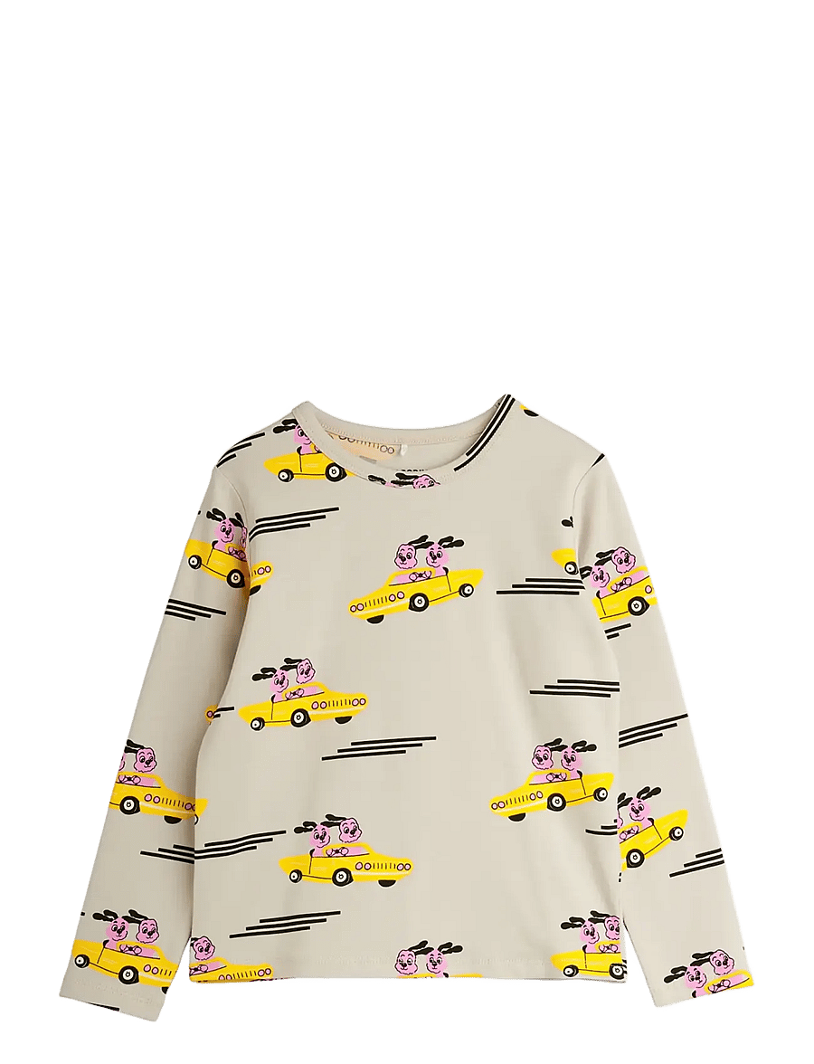 Mini Rodini - Racing rabbits aop ls tee - langärmelig - grey - 1