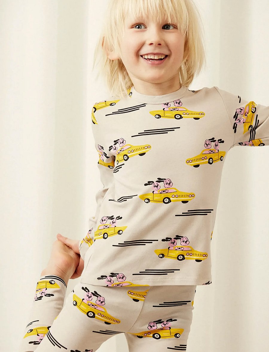 Mini Rodini - Racing rabbits aop ls tee - langärmelig - grey - 0