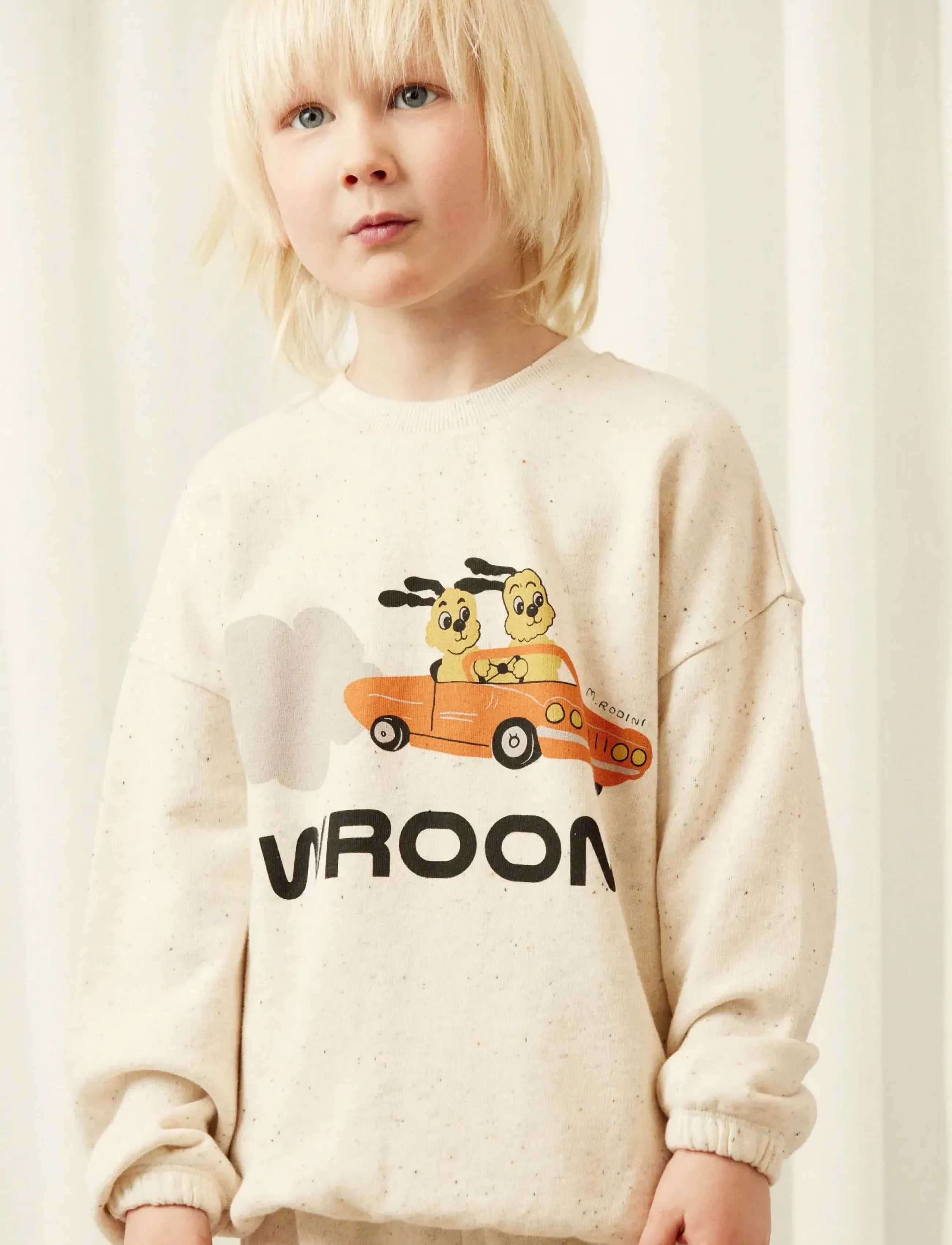 Mini Rodini Racing rabbits sp sweatshirt - Sweatshirts - WHITE / white