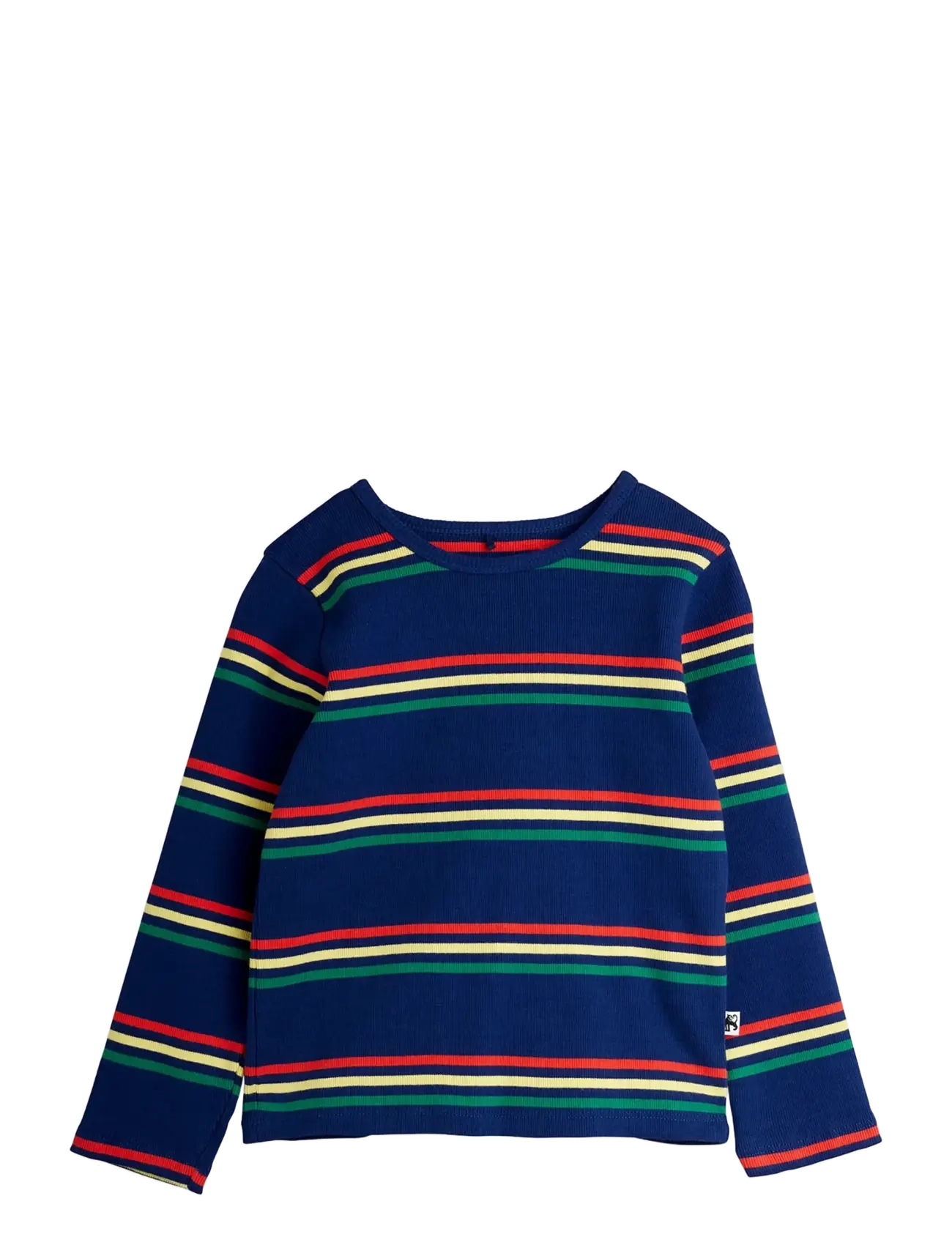 Mini Rodini Multi color stripe ls tee - Oberteile & T-Shirts - MULTI / navy