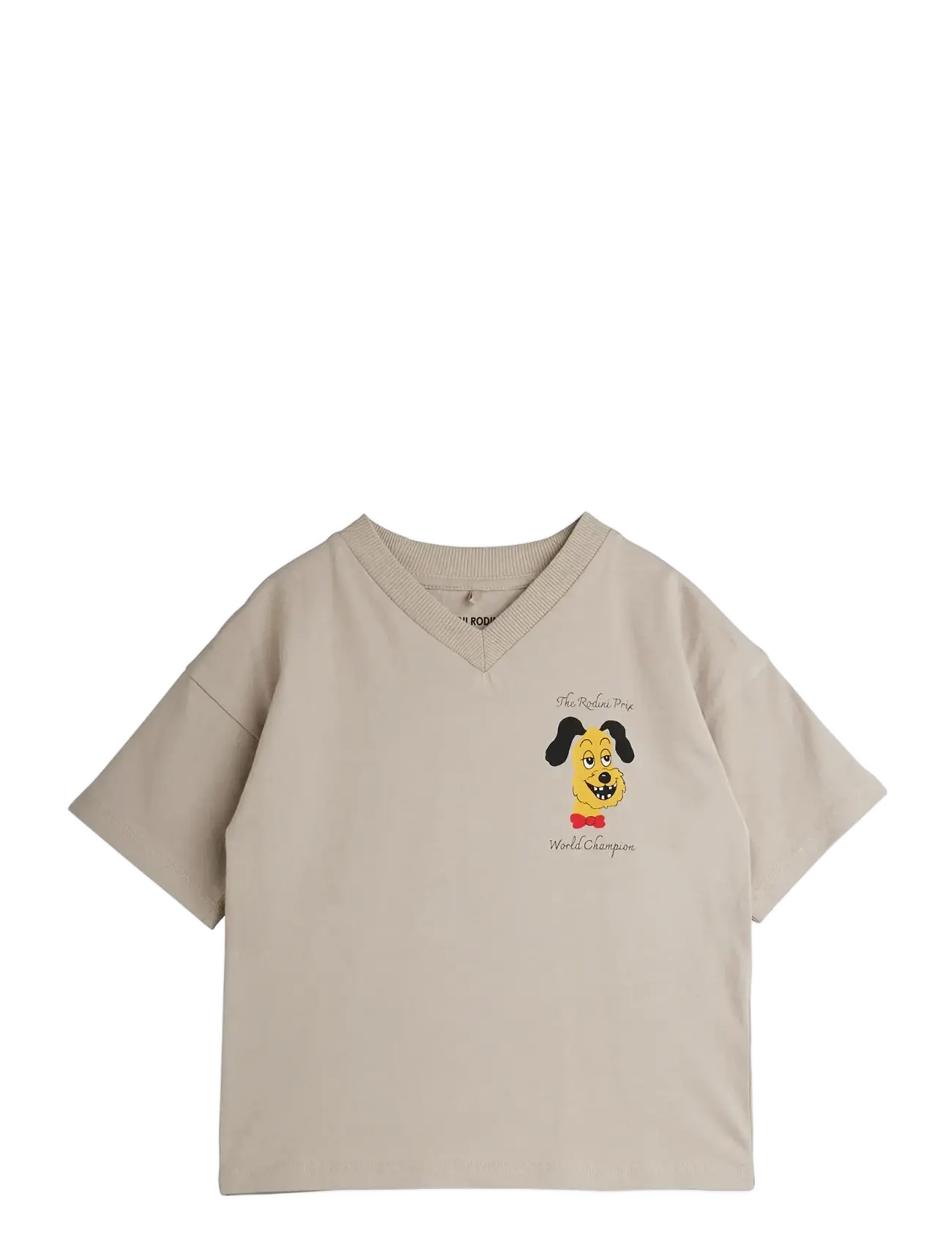 Mini Rodini - Rodini prix v-neck sp ss tee - kurzärmelige - grey - 1