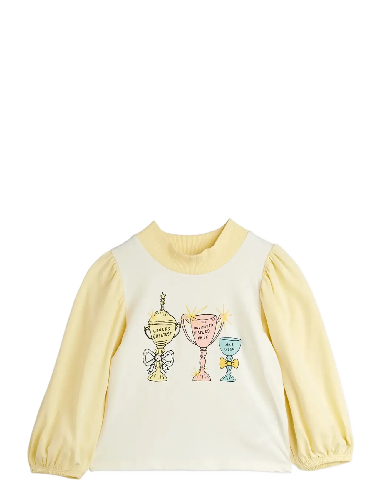 Mini Rodini - Trophies sp balloon sleeve top - langärmelig - off-white - 1