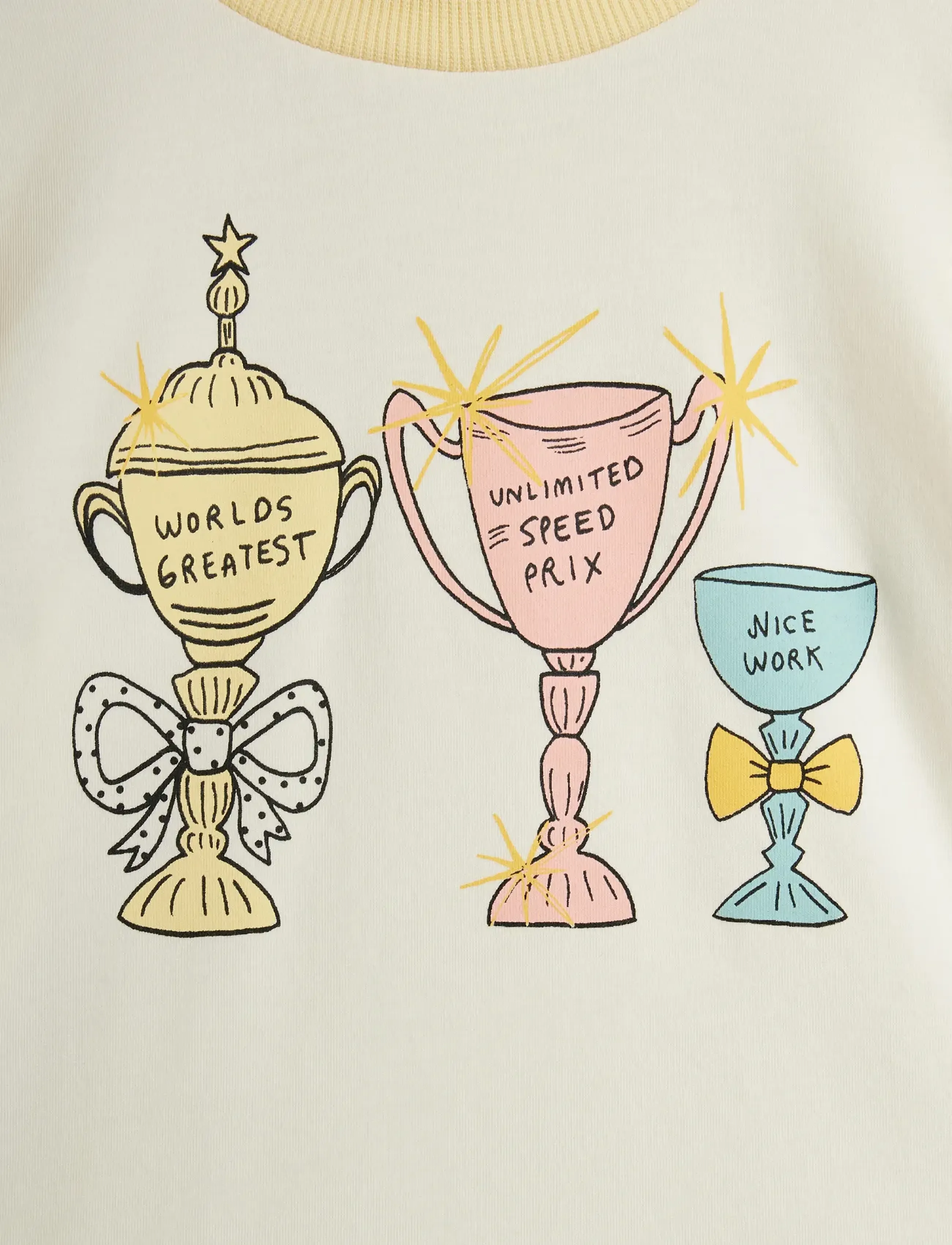 Mini Rodini - Trophies sp balloon sleeve top - langärmelig - off-white - 3