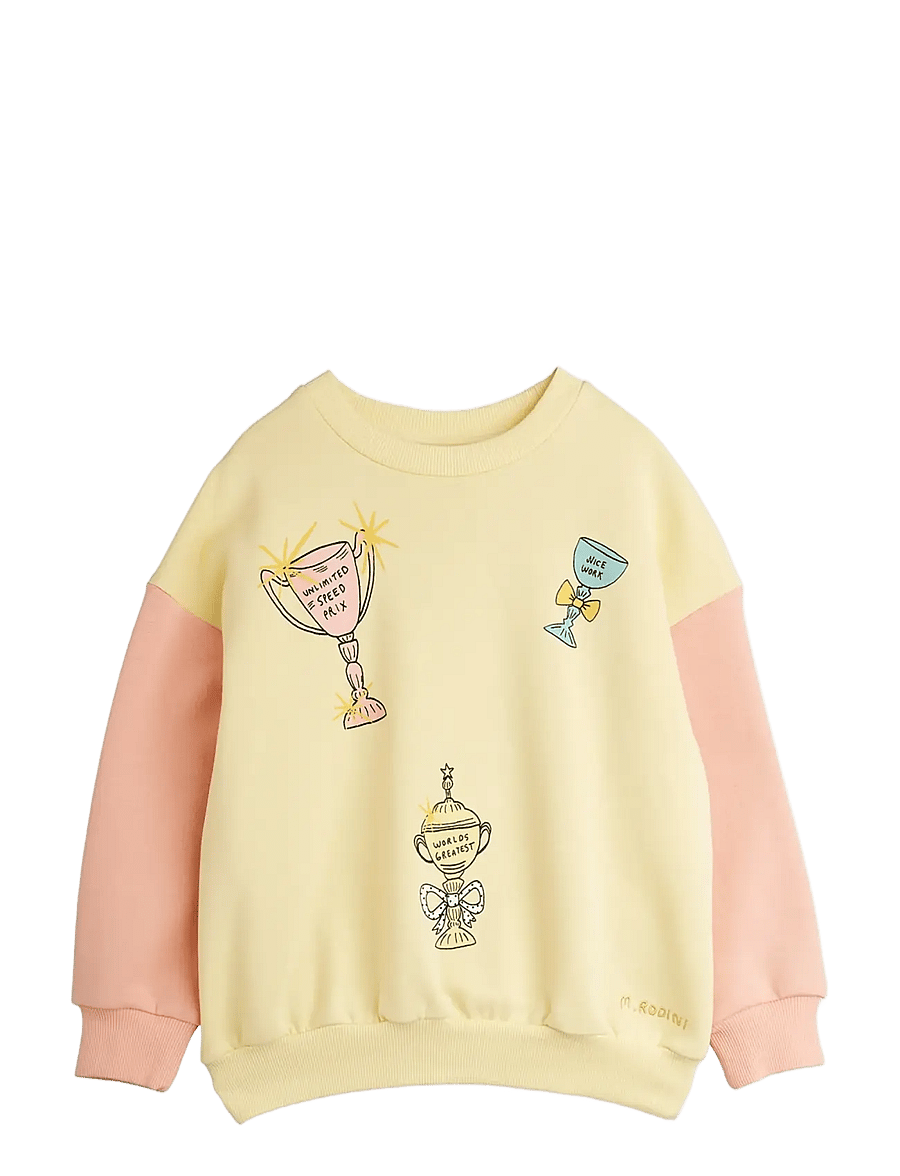Mini Rodini - Trophies sp sweatshirt - sweatshirts - yellow - 1