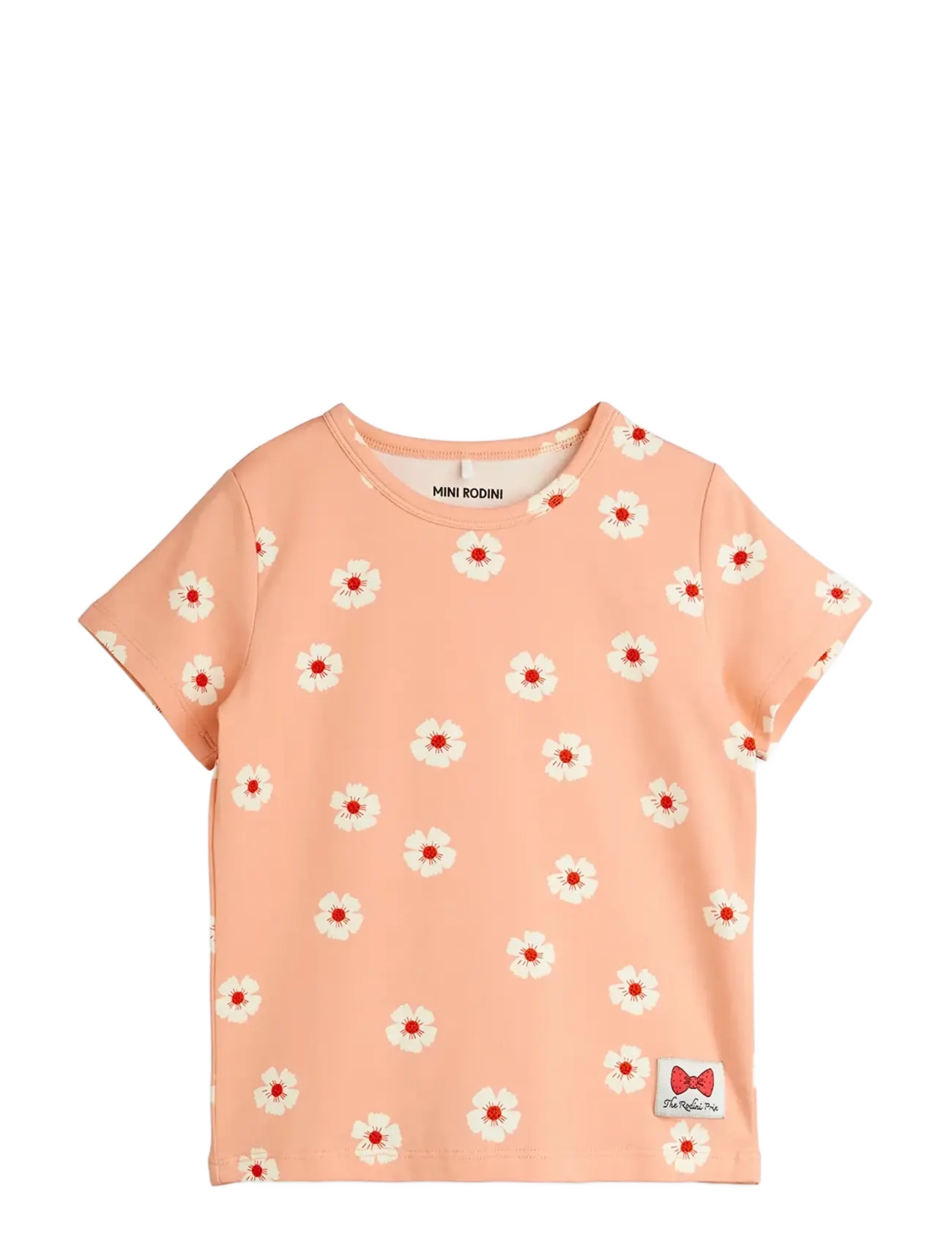 Mini Rodini Flowers aop ss tee - Oberteile & T-Shirts - PINK / pink/rose