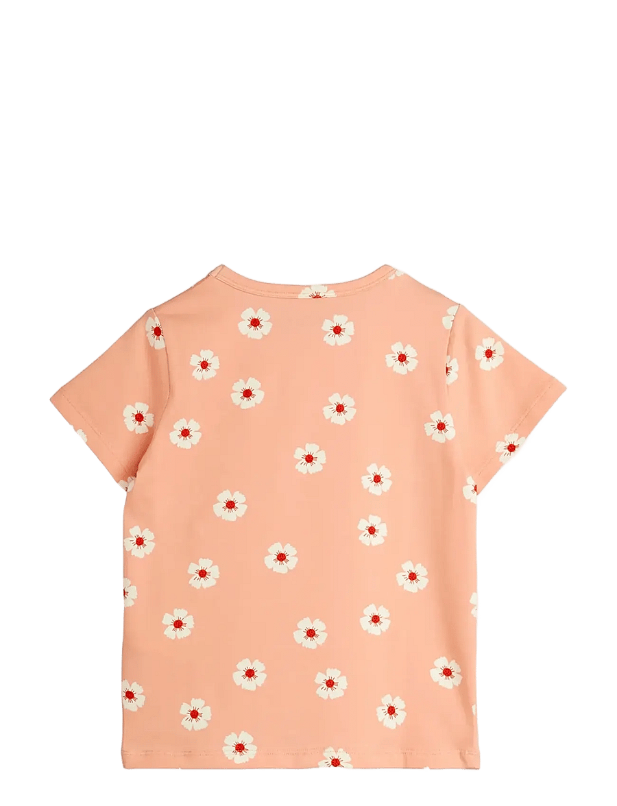 Mini Rodini - Flowers aop ss tee - kurzärmelige - pink - 1
