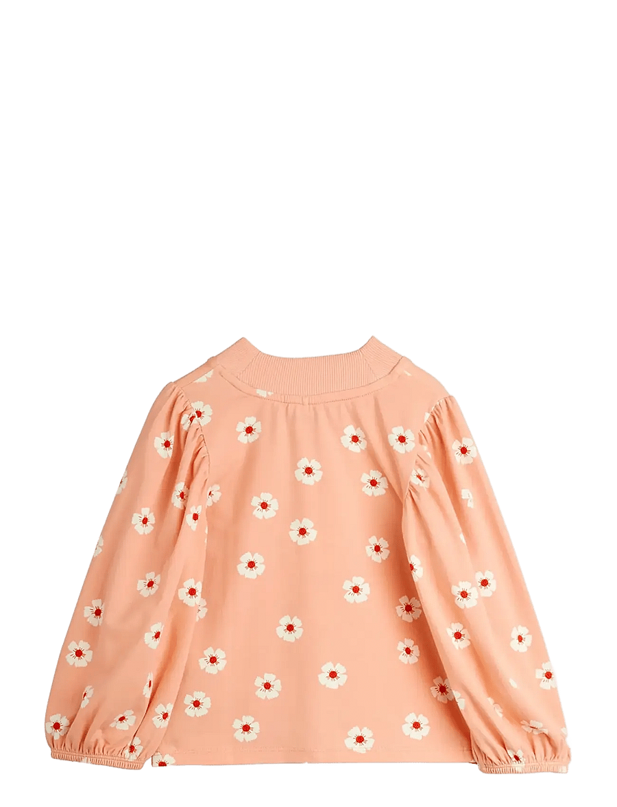 Mini Rodini - Flowers aop balloon sleeve top - langärmelig - pink - 2