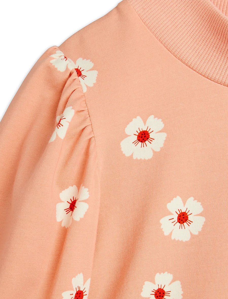 Mini Rodini - Flowers aop balloon sleeve top - langärmelig - pink - 4